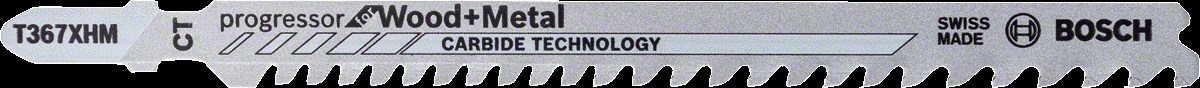 Bosch - Progressor Serisi Metal ve Ahşap Kesimi İçin Özel T 367 XHM Dekupaj Testeresi Bıçağı - 3'lü Paket