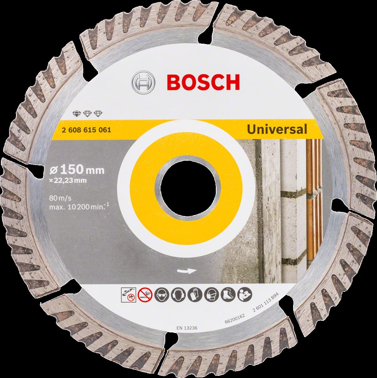 Bosch - Standard Seri Genel Yapı Malzemeleri İçin Elmas Kesme Diski 150 mm