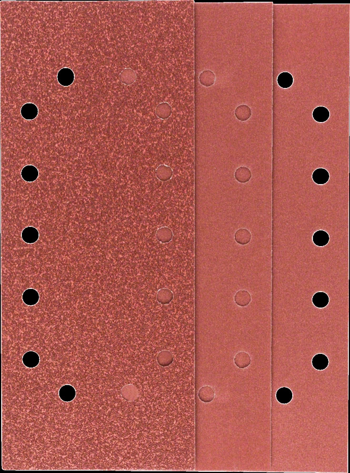 Bosch - Titreşimli Zımpara Kağıdı 10'lu Set, 115 x 280 mm 60/120/180 Kum 14 Delik
