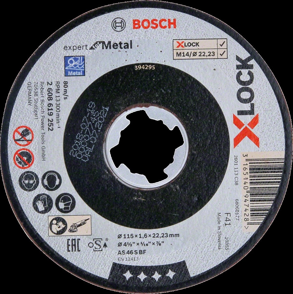 Bosch - X-LOCK - 115*1,6 mm Expert Serisi Düz Metal Kesme Diski (Taş)