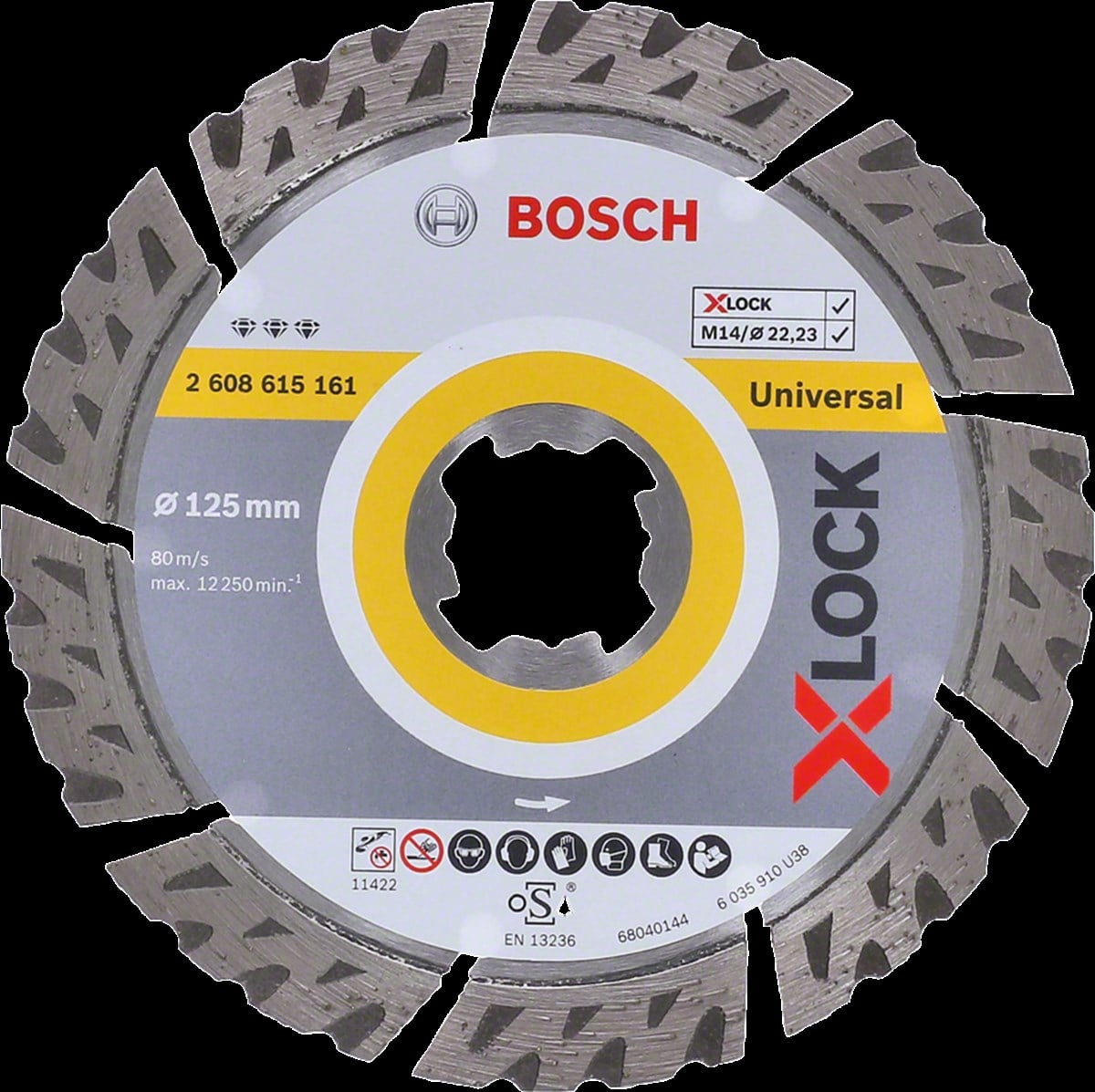 Bosch - X-LOCK - Best Serisi Genel Yapı Malzemeleri ve Metal İçin Elmas Kesme Diski 125 mm