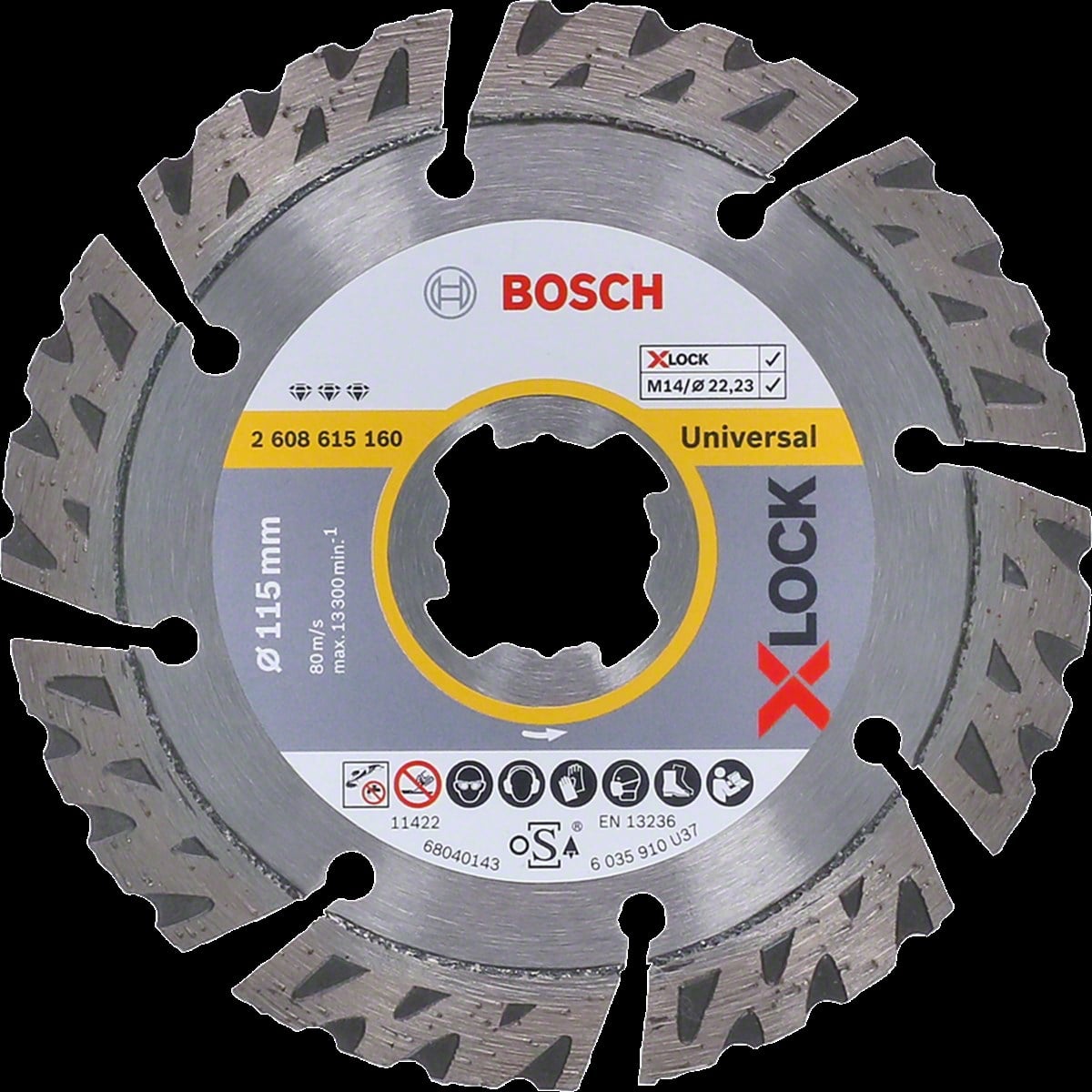 Bosch - X-LOCK - Best Serisi Genel Yapı Malzemeleri ve Metal İçin Elmas Kesme Diski 115 mm