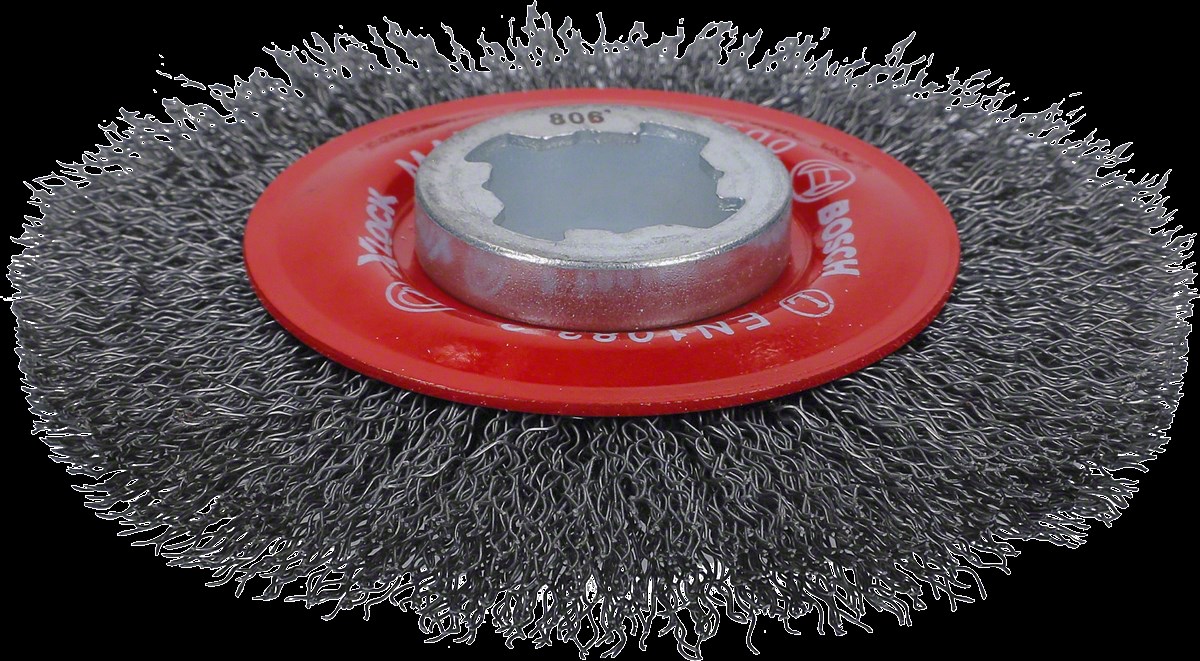 Bosch - X-LOCK - Clean Serisi Metal İçin Saçaklı Yuvarlak Fırça 115*0,3 mm
