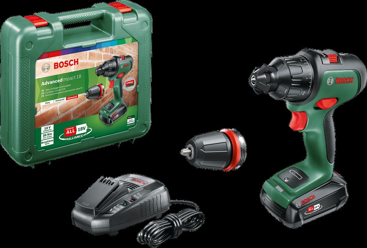 Bosch AdvancedImpact 18 Tek Akülü Darbeli Delme Vidalama Makinesi 18V  (1 x 2,5 Ah) + Şarj Cihazı AL 1830 CV