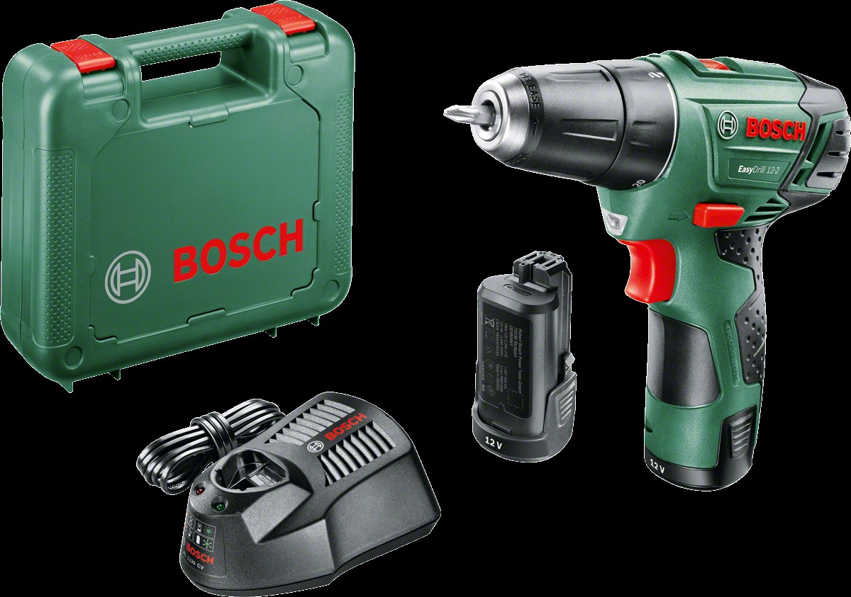 Bosch Easy Drill 12-2 Akülü Delme/Vidalama Makinesi 2,5 AH (Çift Akü) |  Kocaşaban Sınai ve Tıbbi Gazlar Teknik Hırdavat