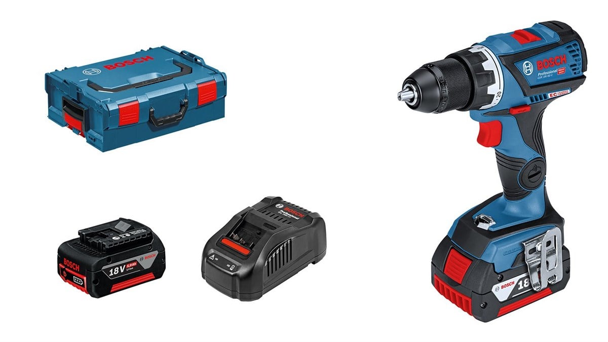 Bosch Professional GSR 18V-60 C 5 Ah Çift Akülü Delme/Vidalama - L-boxx Çantalı