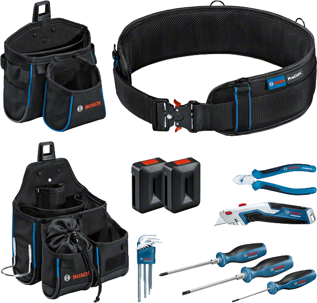 Bosch Profesyonel El Aleti Seti 6 Parça + Çanta ve Kemer Seti