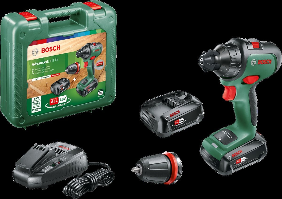 Bosch AdvancedDrill 18 Tek Akülü Delme Vidalama Makinesi 18V (1 x 2,5 Ah) + Şarj Cihazı AL 1830 CV