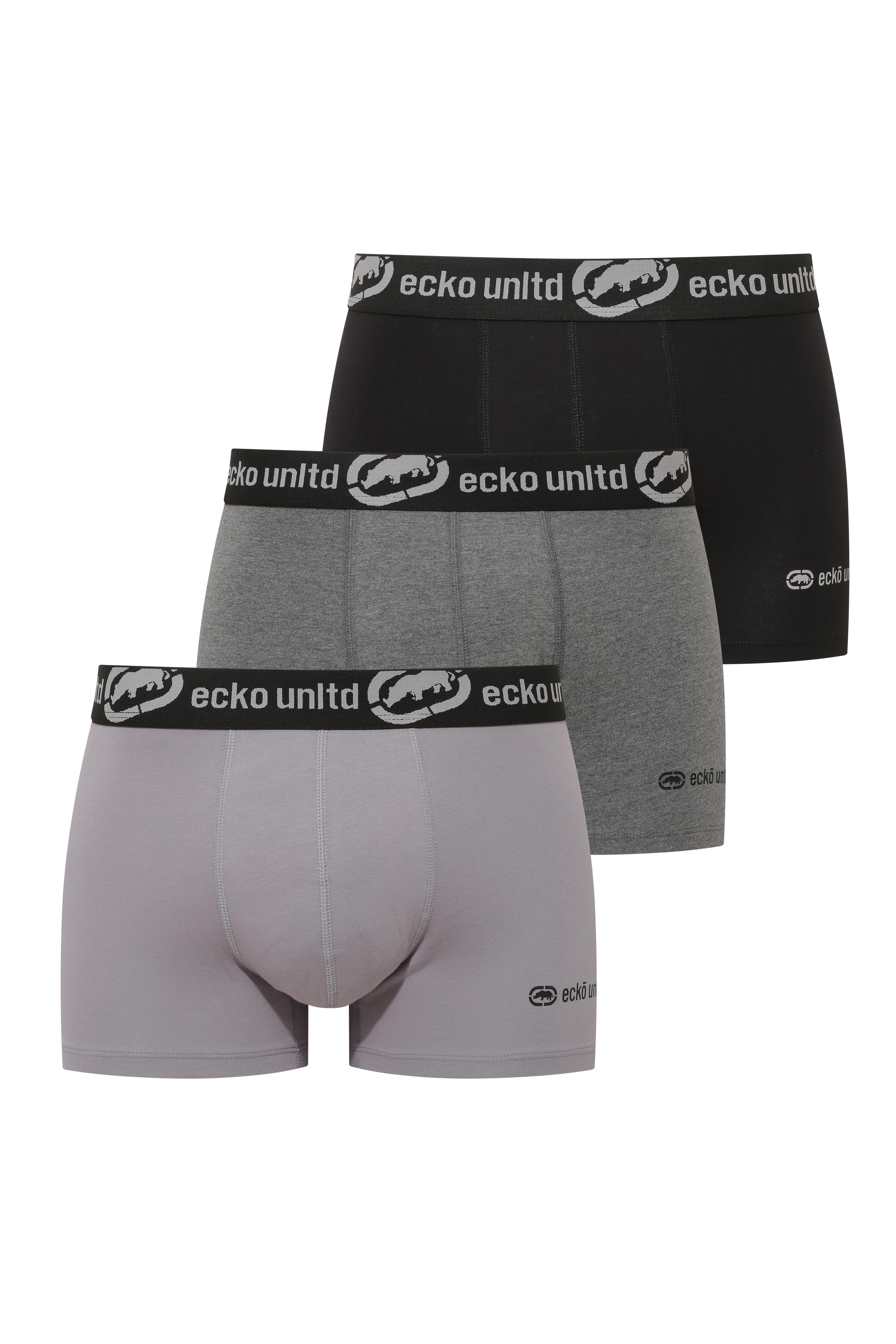 Ecko Siyah - Gri - Antrasit Melanj 3'lü Boxer - ECKO.01.40008 599