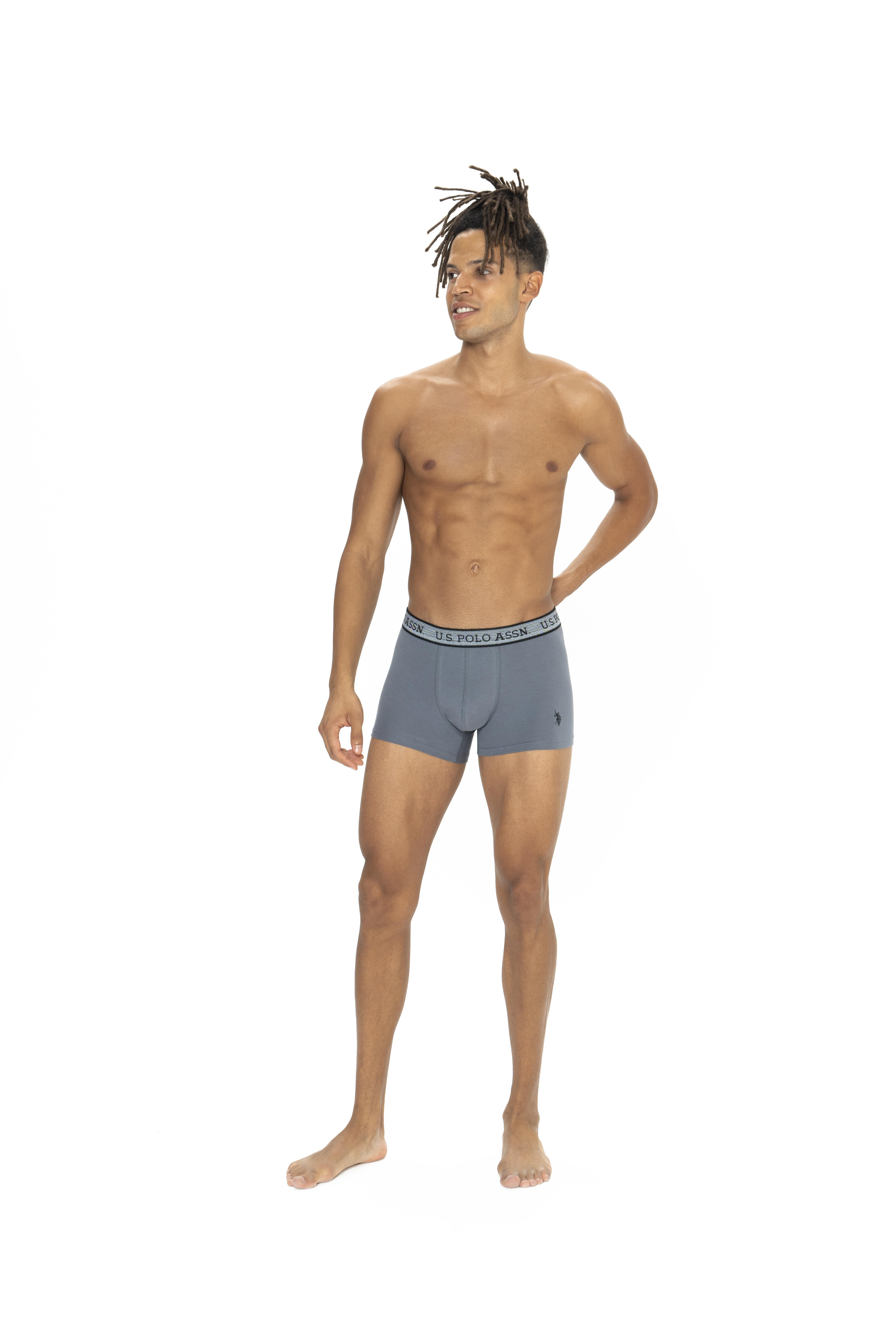 U.S. Polo Assn. 80540 Siyah - Bordo - Antrasit 3 lü Boxer  - US.01.80540 513