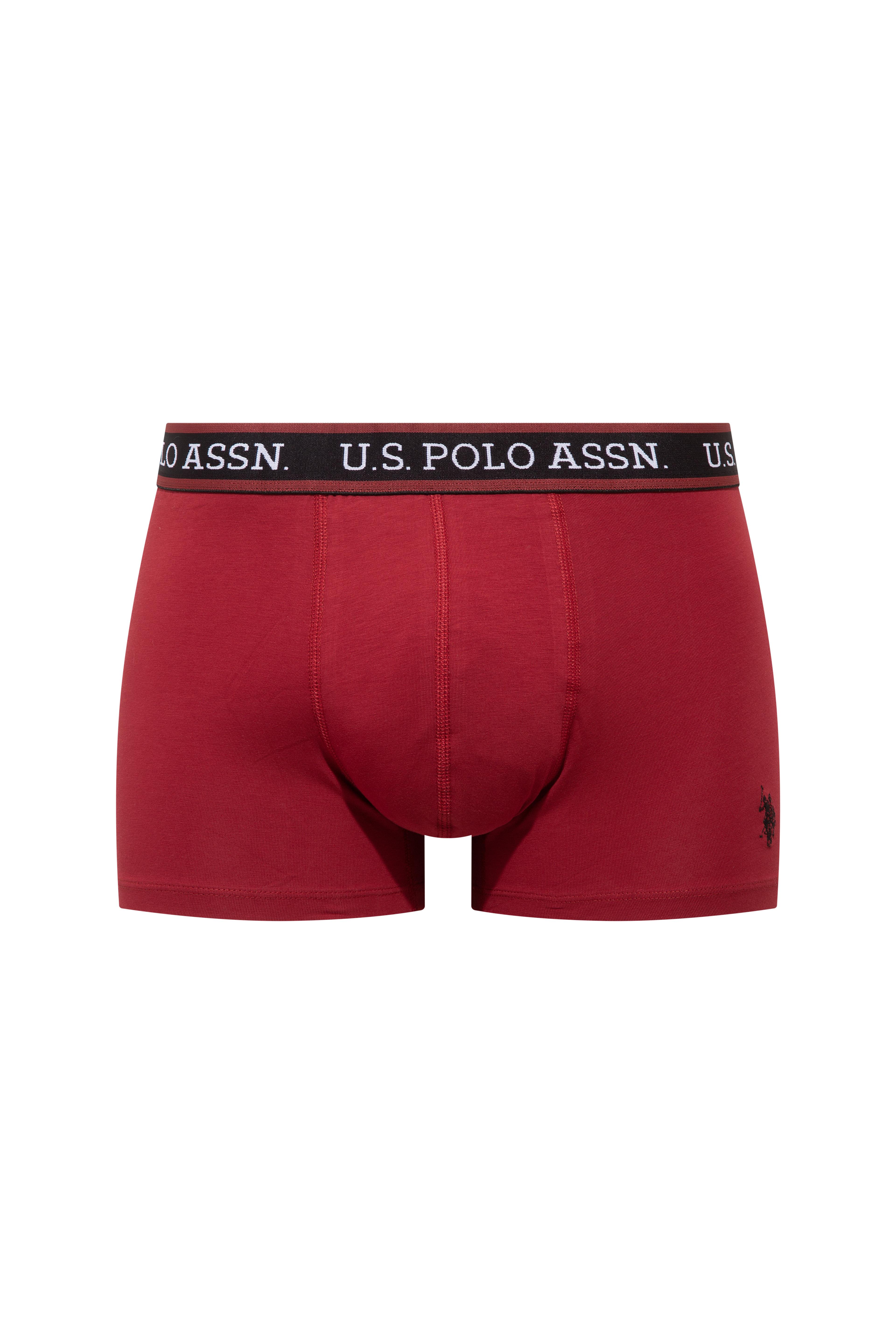 U.S. Polo Assn. 80651 Bordo - Antrasit Melanj - Siyah  3 lü Boxer  - US.01.80651.INT 528
