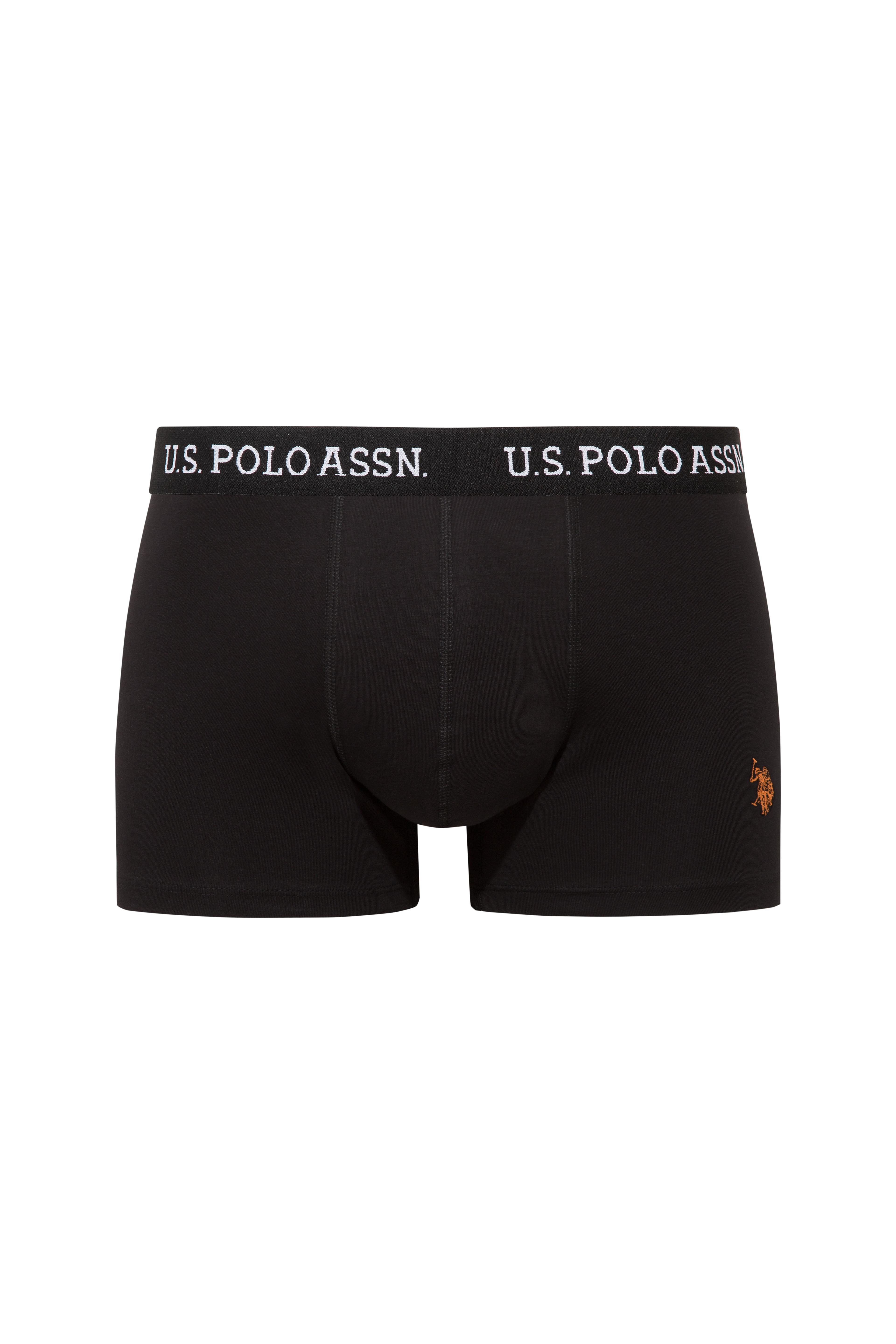 U.S. Polo Assn. 80651 Lacivert - Siyah - Turuncu 3 lü Boxer  - US.01.80651.INT 605