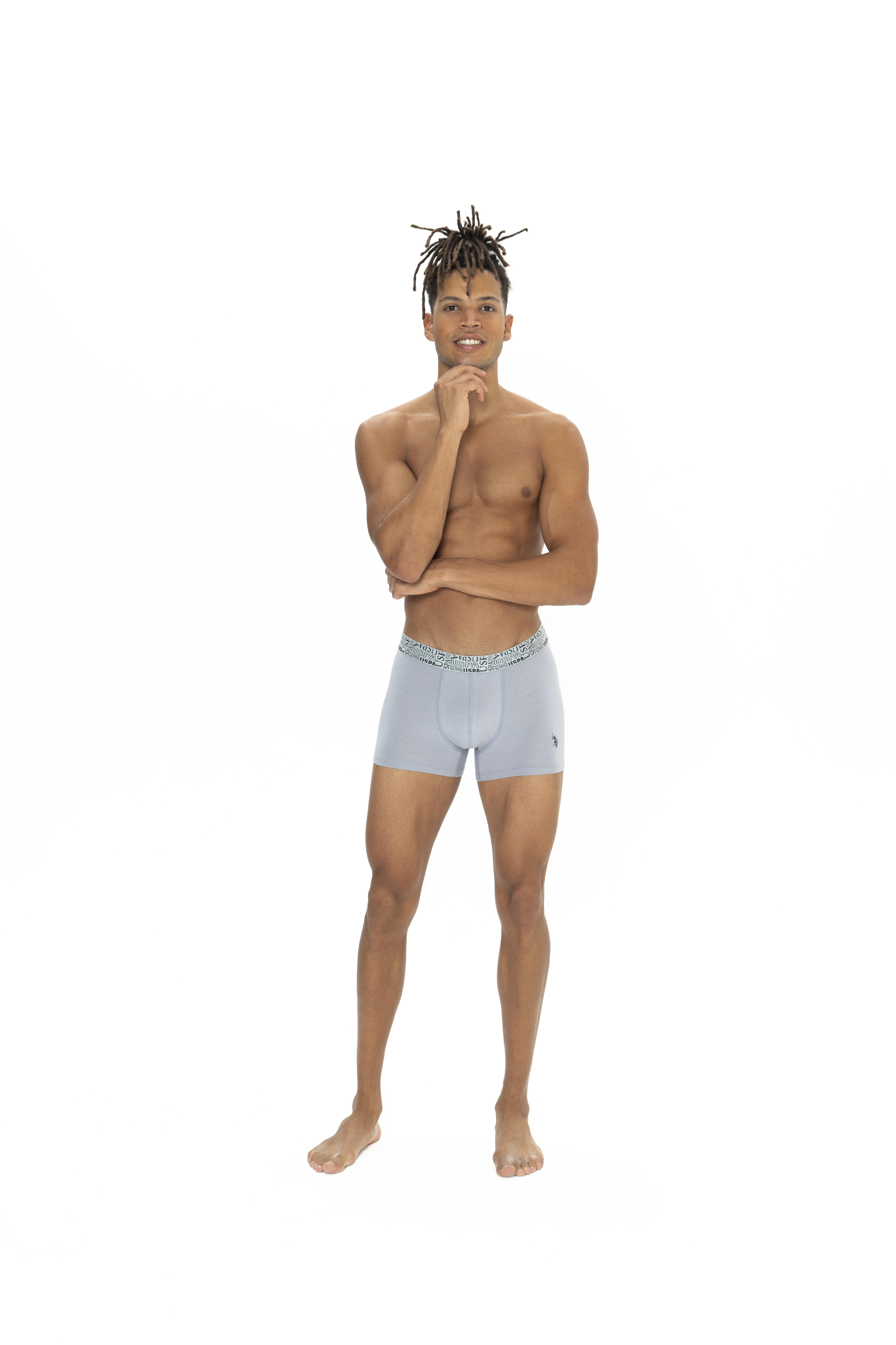 U.S. Polo Assn. Erkek Lacivert - İndigo - Gri 3 lü Boxer  - US.01.80543 581
