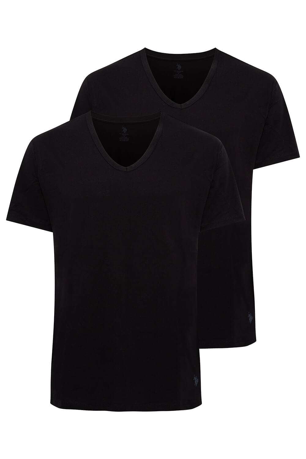 U.S. Polo Assn. Erkek Siyah 2 Li T-Shirt - US.01.80199 140