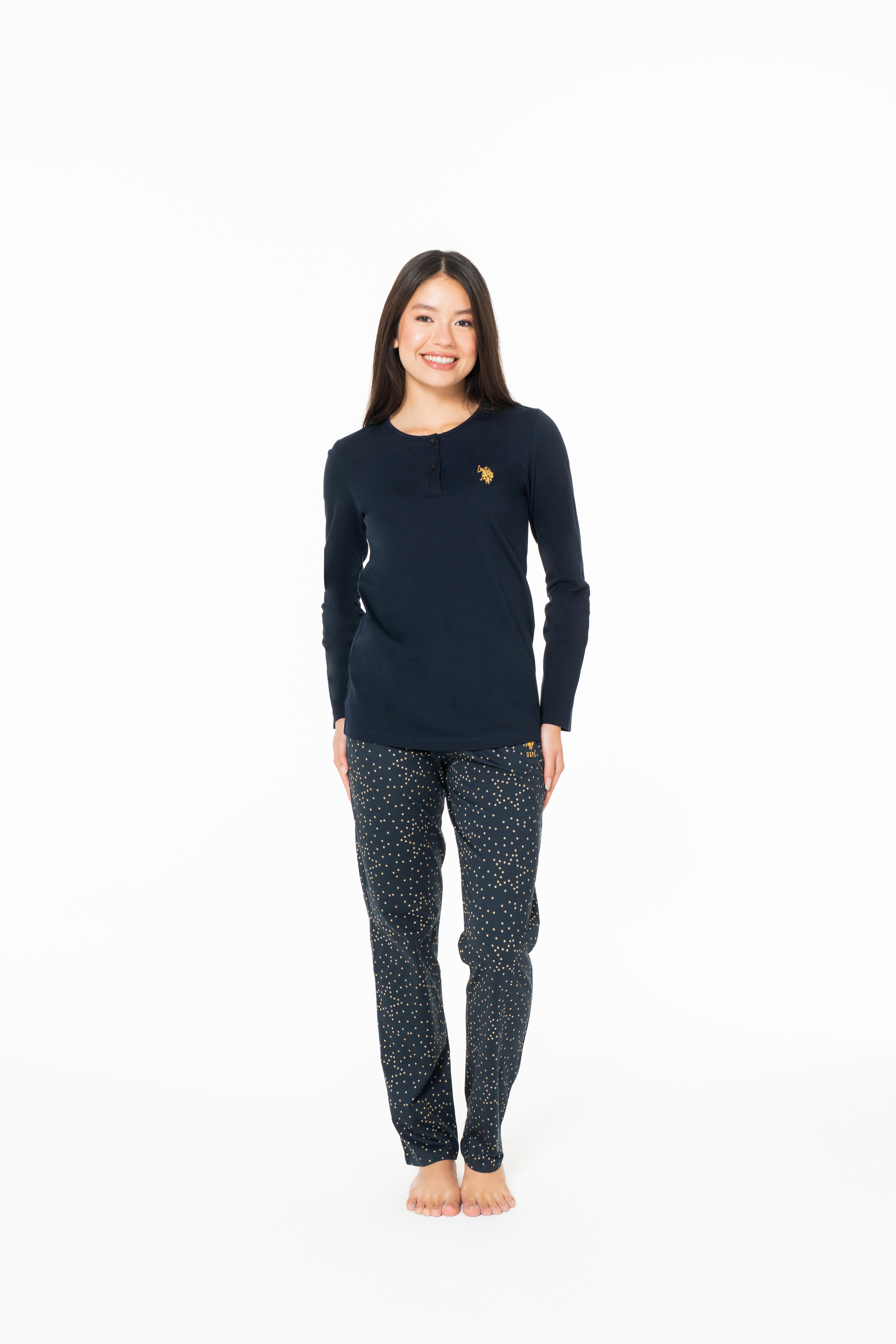 U.S. Polo Assn. Kadın Lacivert Pijama Takım  - US.01.20161.26K 240