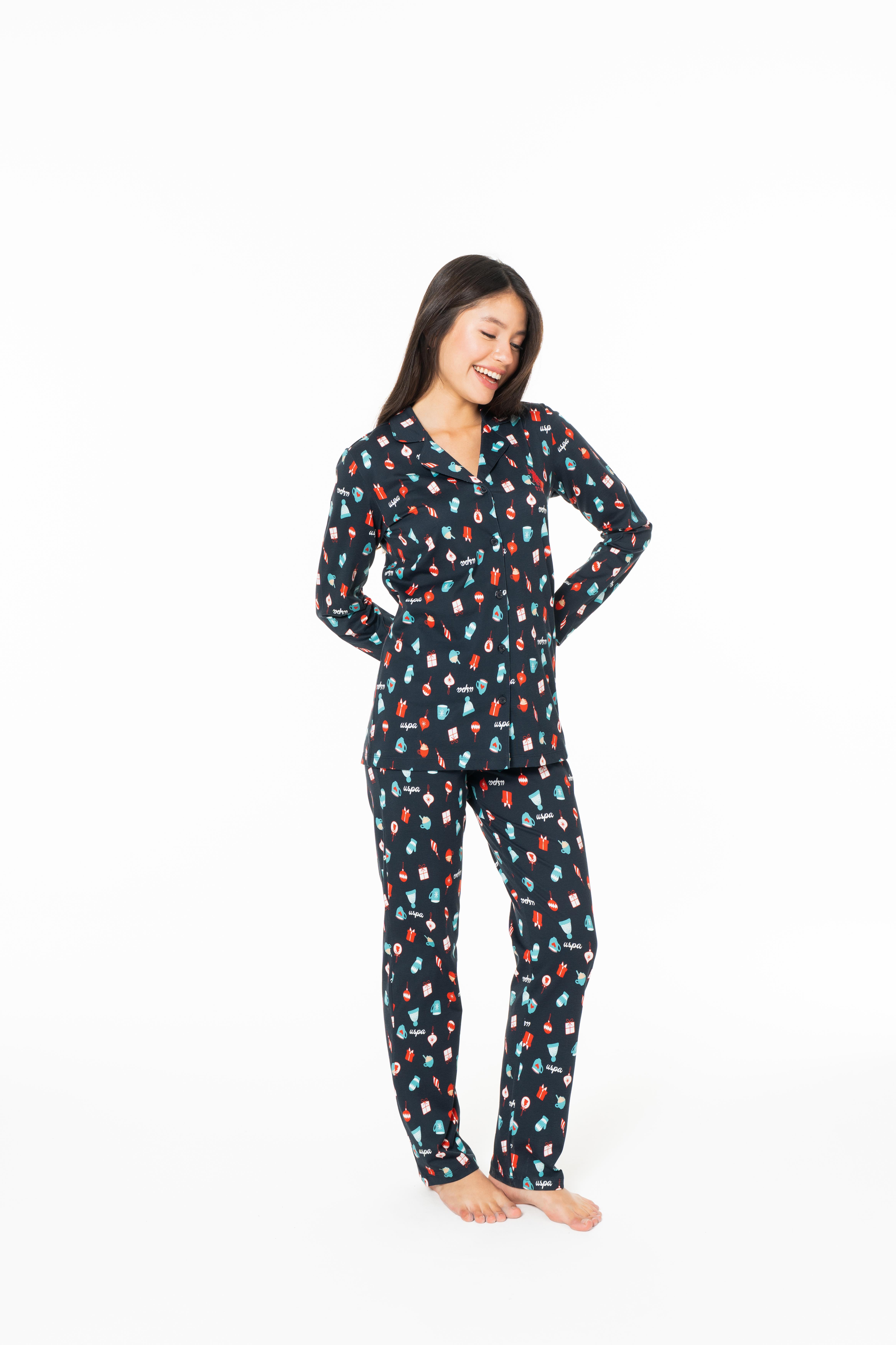 U.S. Polo Assn. Kadın Lacivert Pijama Takım  - US.01.20166.26K 240