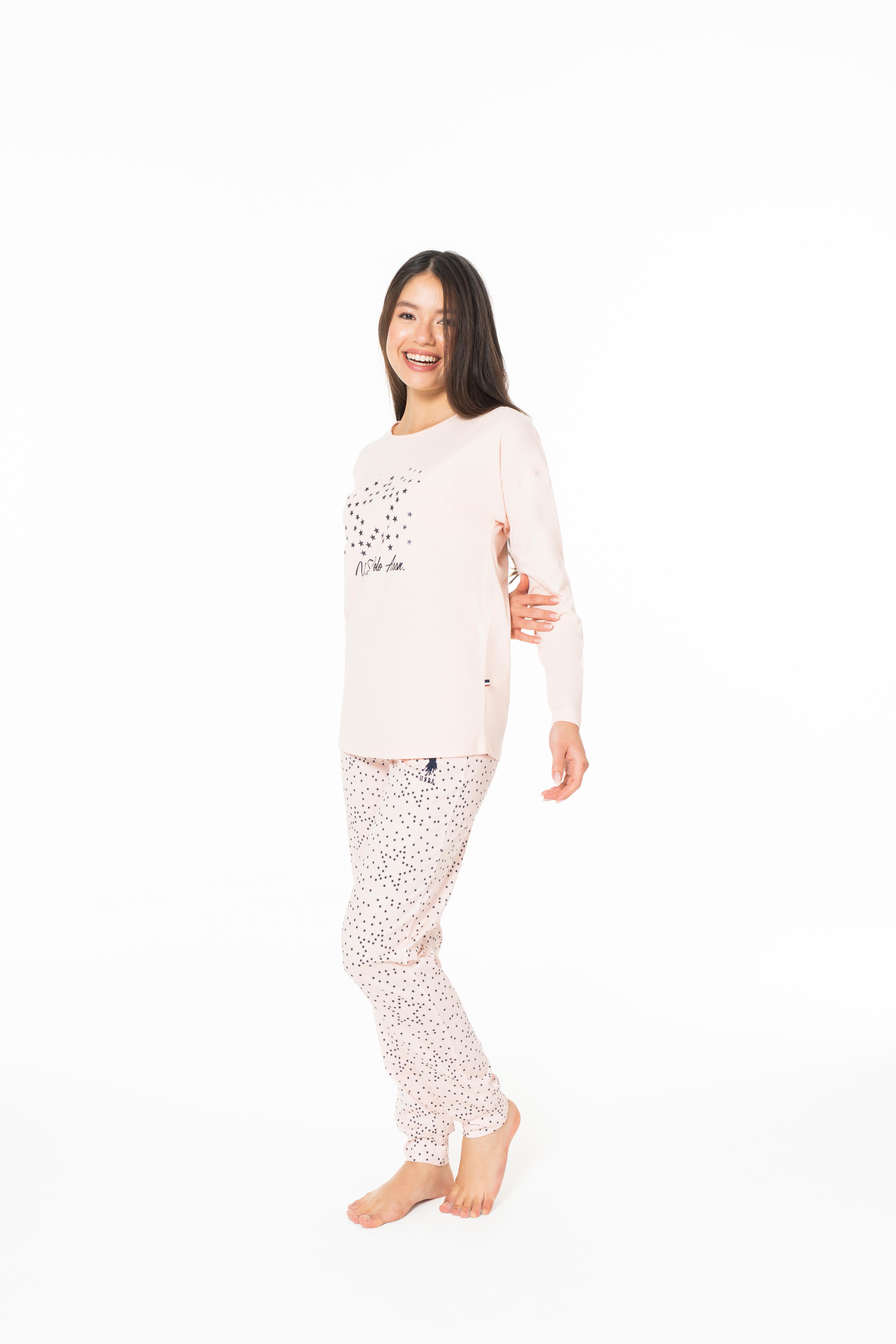 U.S. Polo Assn. Kadın Somon Pijama Takım  - US.01.20163.26K 303