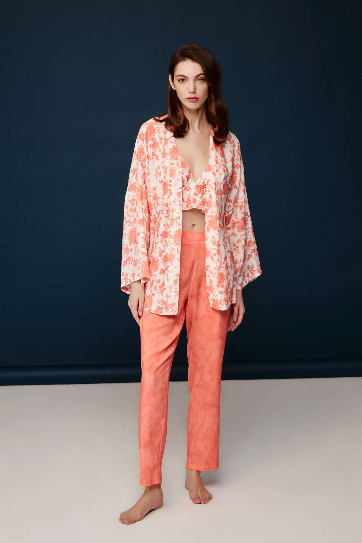 Bonnie&Clyde - Kadın Somon Viskon 3 lü Bralet Takımı 