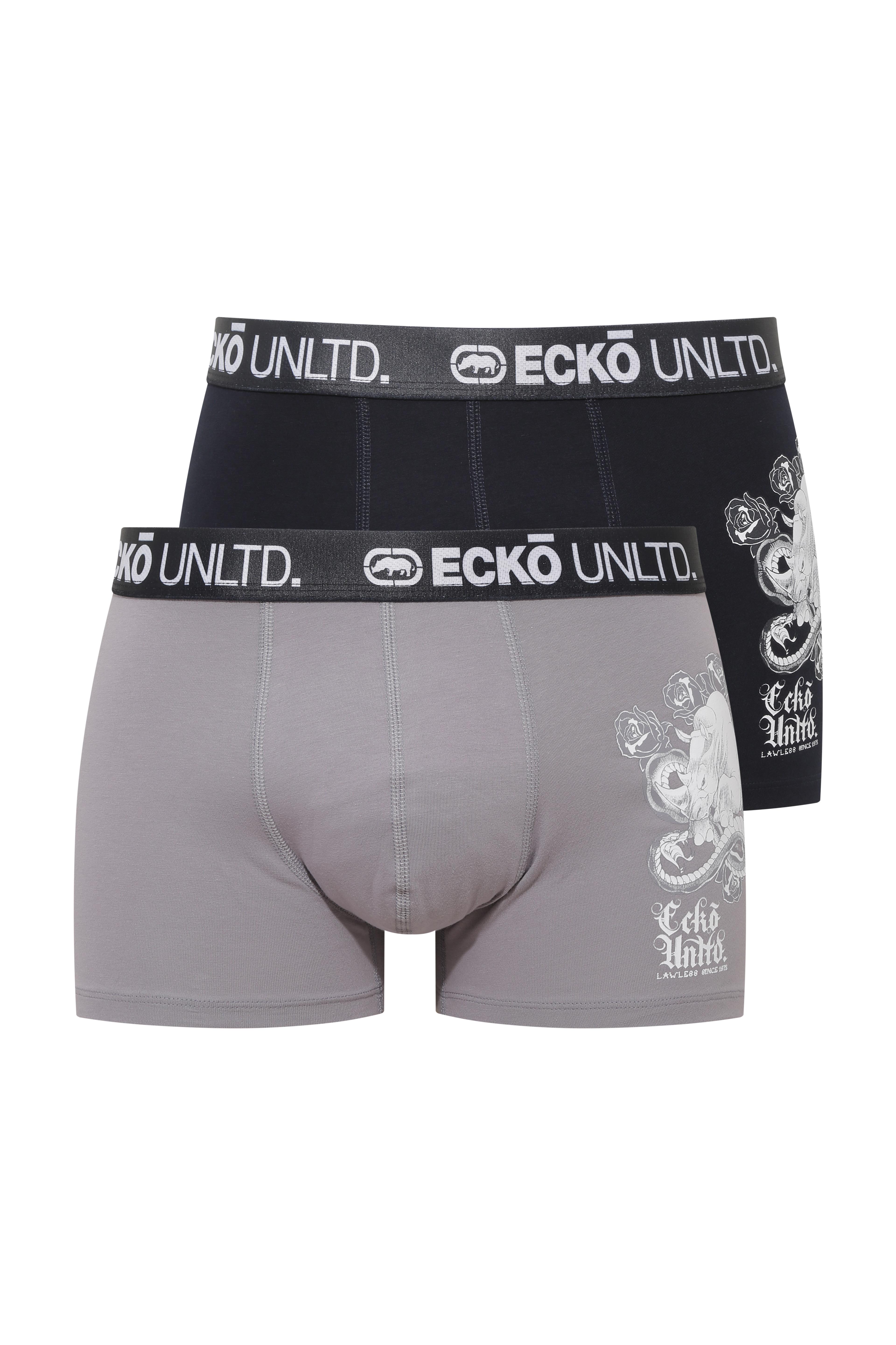 Ecko Gri - Lacivert 2'li Boxer - ECKO.01.40003 591
