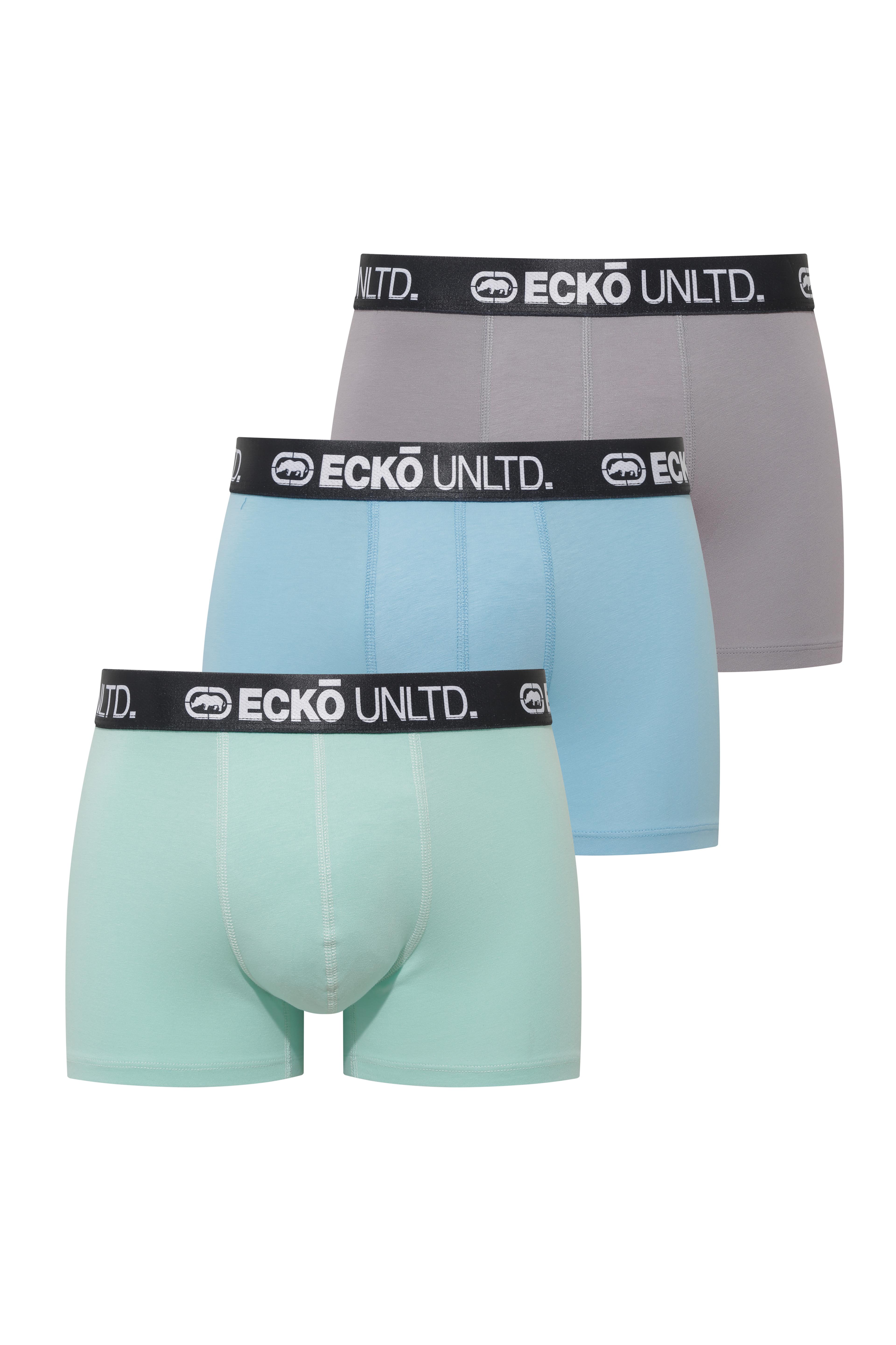Ecko Gri -Mavi - Mint 3'lü Boxer - ECKO.01.40011 592