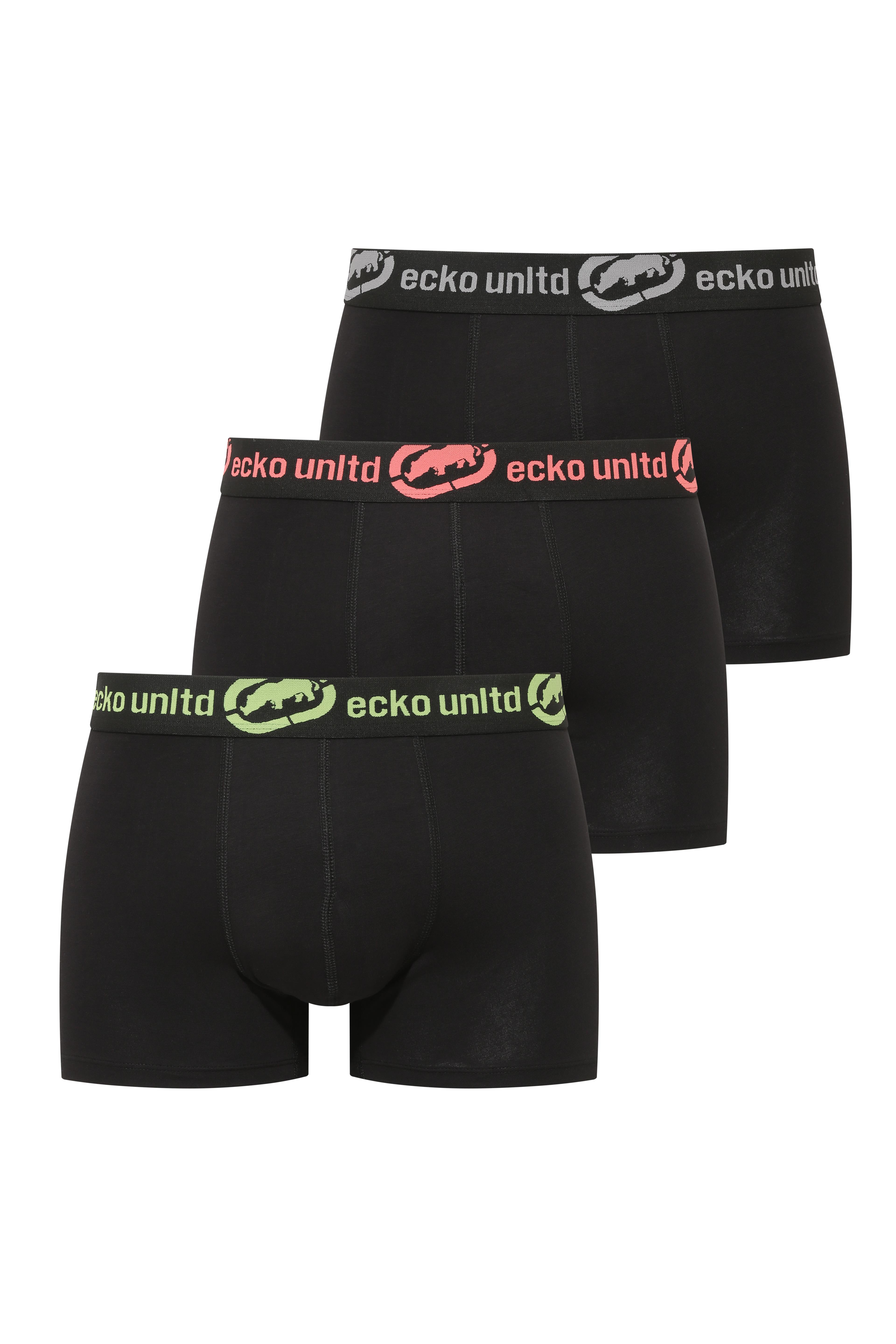 Ecko Siyah 3'lü Boxer - ECKO.01.40012 140