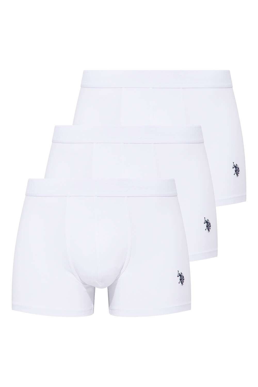 U.S. Polo Assn. Erkek Beyaz 3 Lü Boxer