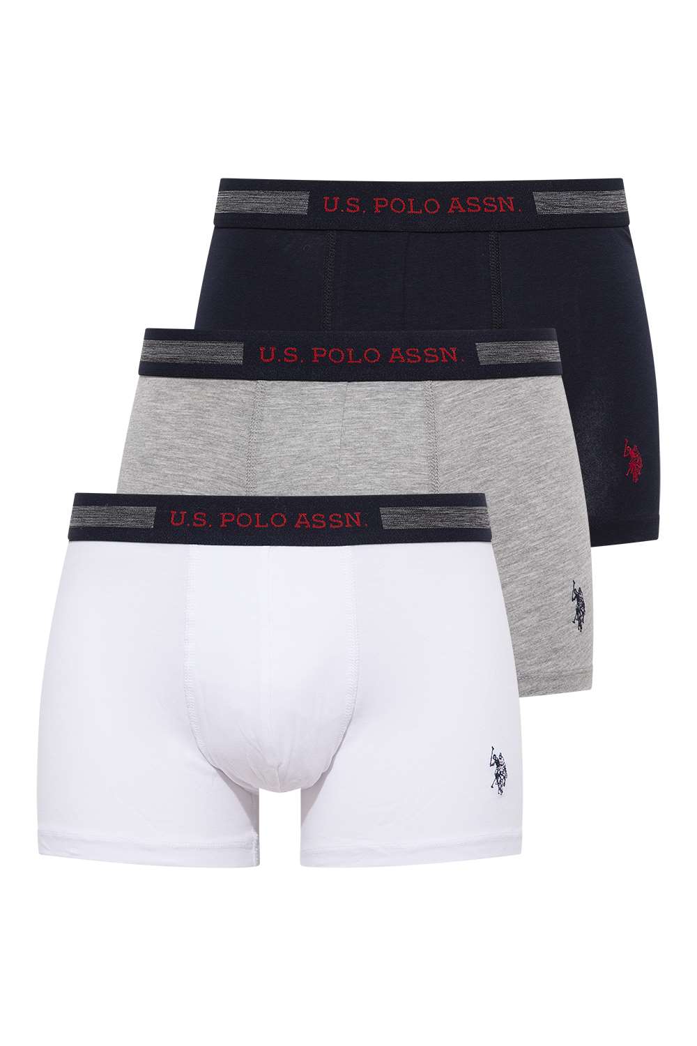 U.S. Polo Assn. Erkek Çok Renkli 3 Lü Boxer
