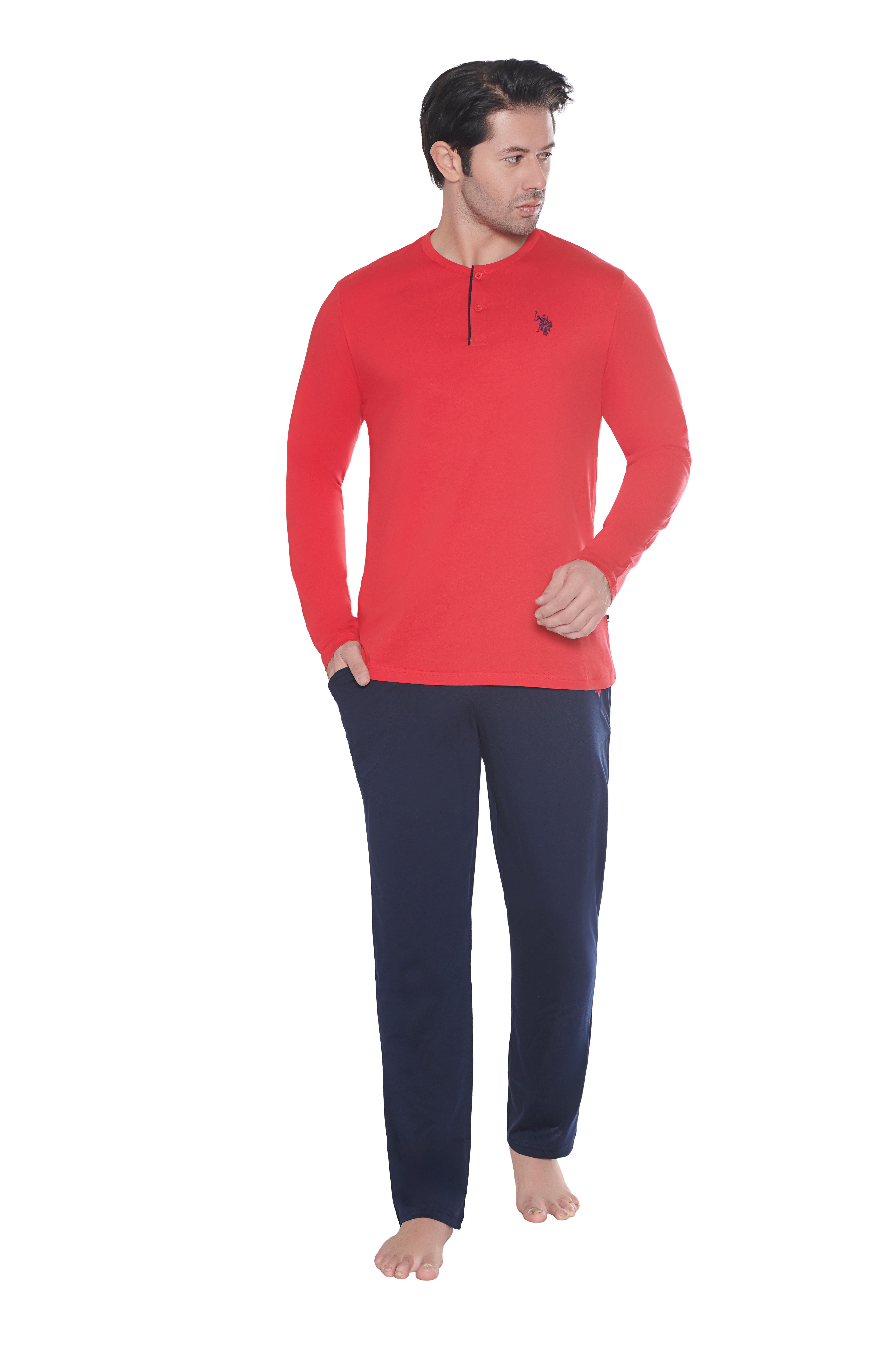 U.S. Polo Assn. Erkek Kırmızı Pijama Takım  - US.01.18861.INT 160