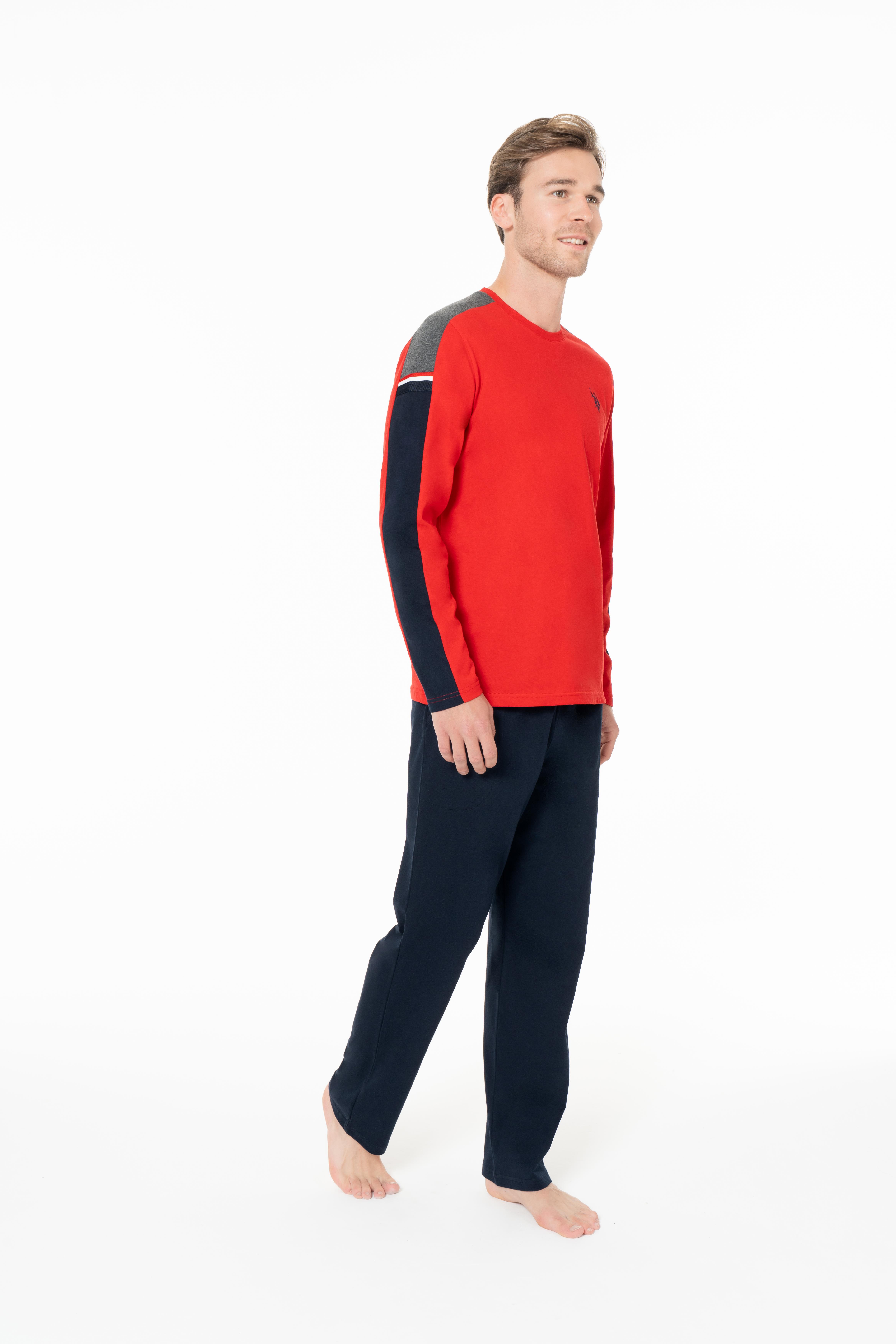 U.S. Polo Assn. Erkek Kırmızı Pijama Takım  - US.01.18957.26K 160