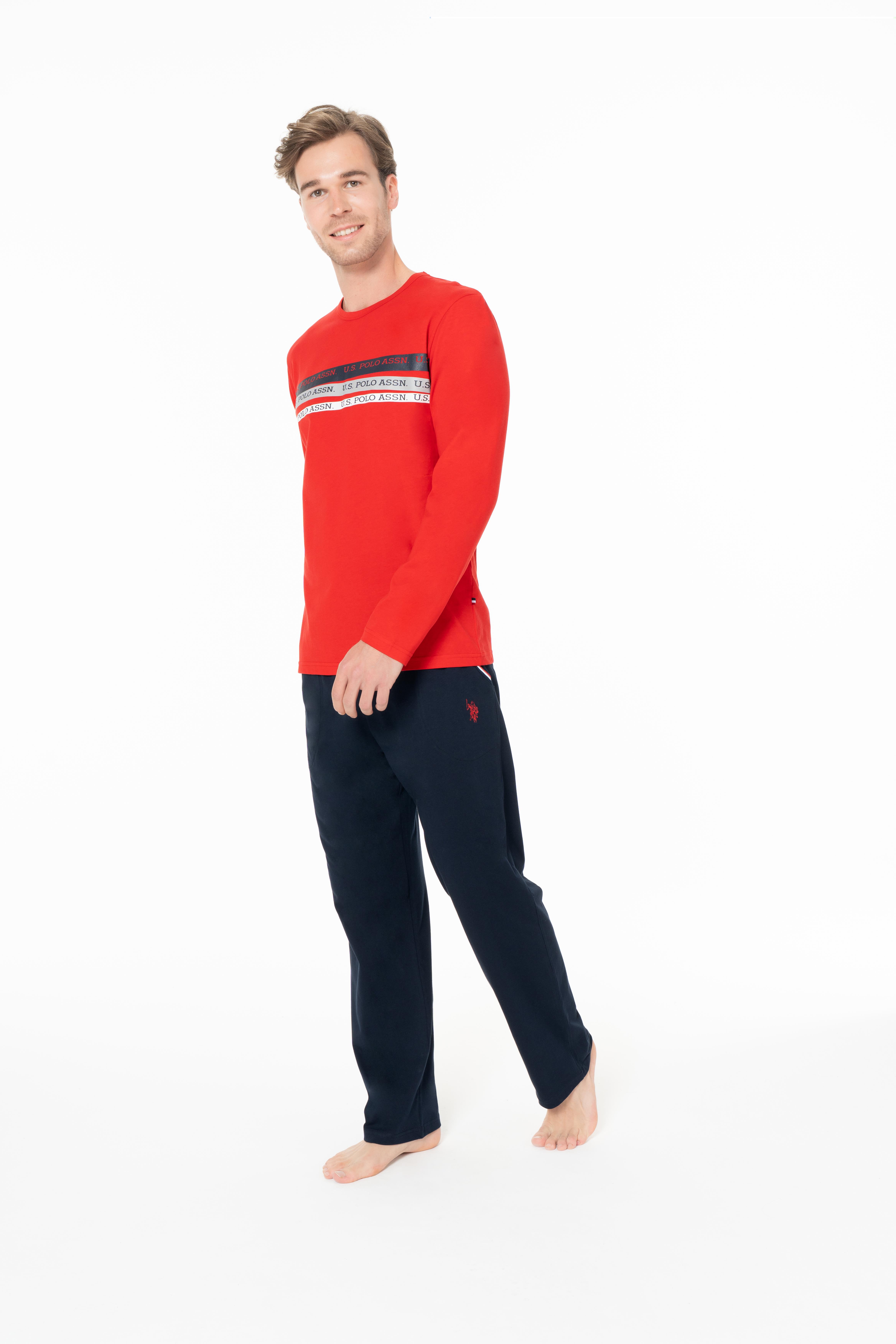 U.S. Polo Assn. Erkek Kırmızı Pijama Takım  - US.01.18947.26K 160