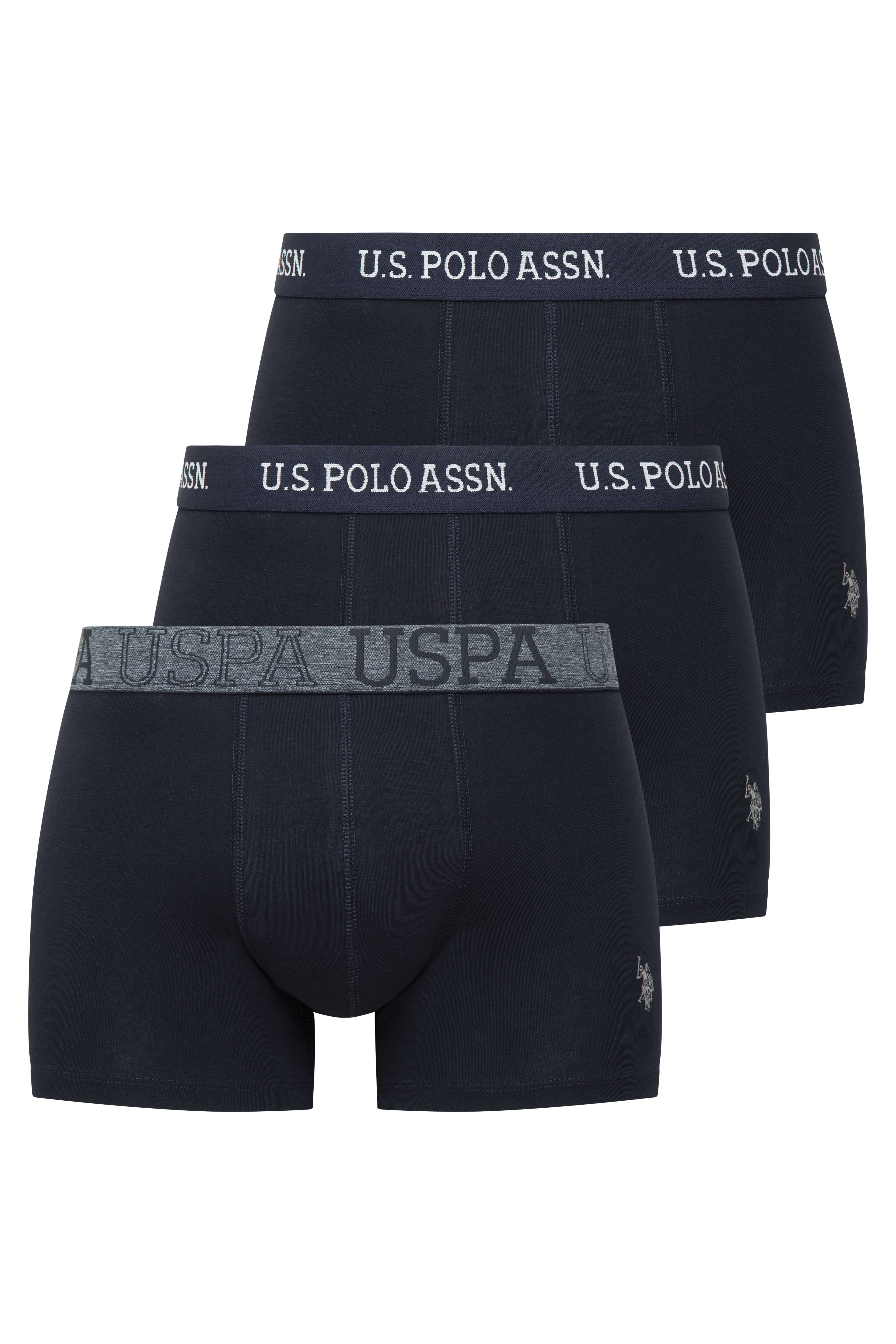 U.S. Polo Assn. Erkek Lacivert 3 lü Boxer  - US.01.80655.INT 240