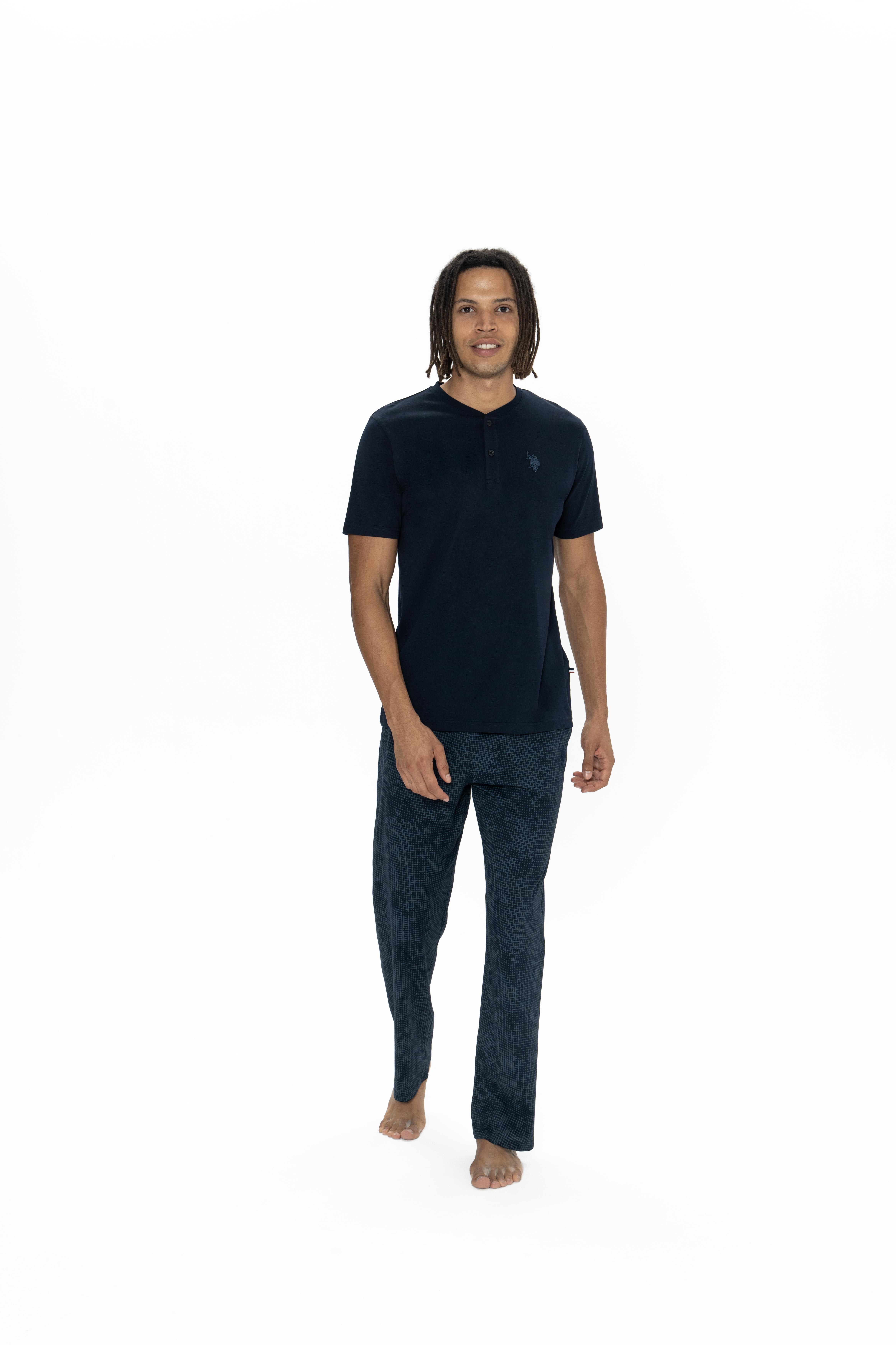 U.S. Polo Assn. Erkek Lacivert 3 Lü Pijama Takım  - US.01.18914.25Y 240