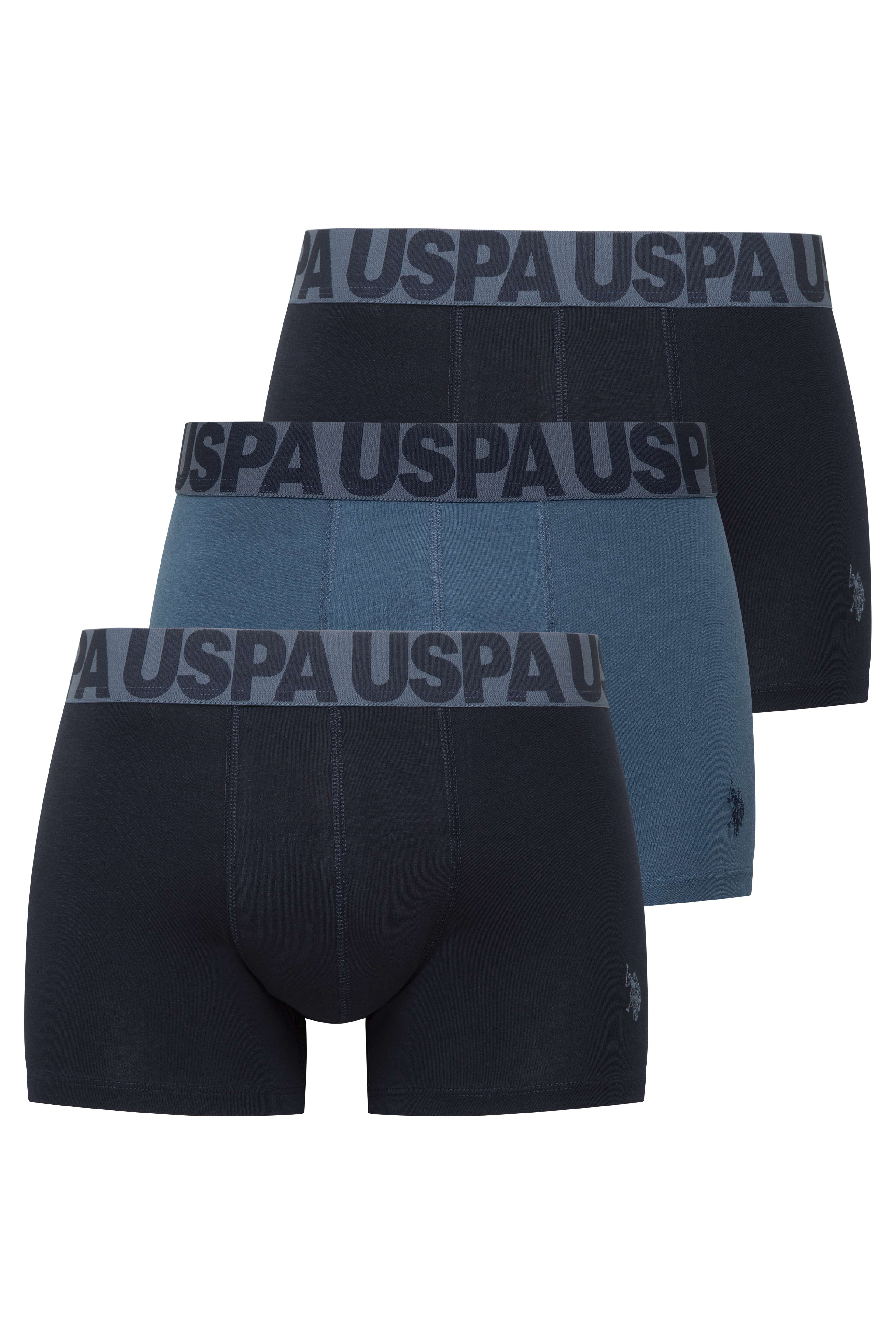 U.S. Polo Assn. Erkek Lacivert - Lacivert - İndigo 3 lü Boxer  - US.01.80655.INT 424