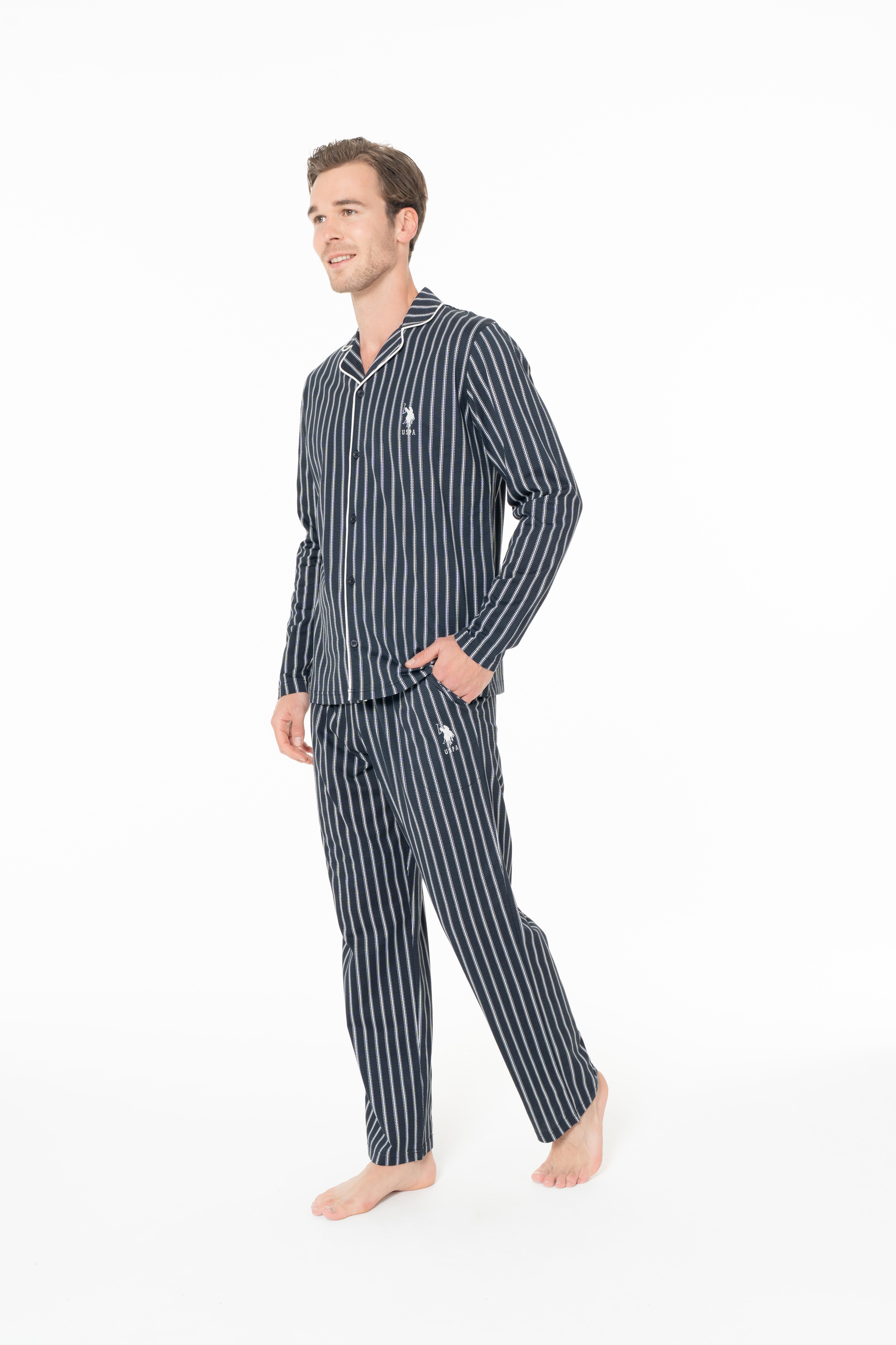 U.S. Polo Assn. Erkek Lacivert Pijama Takım  - US.01.18993.26K 240