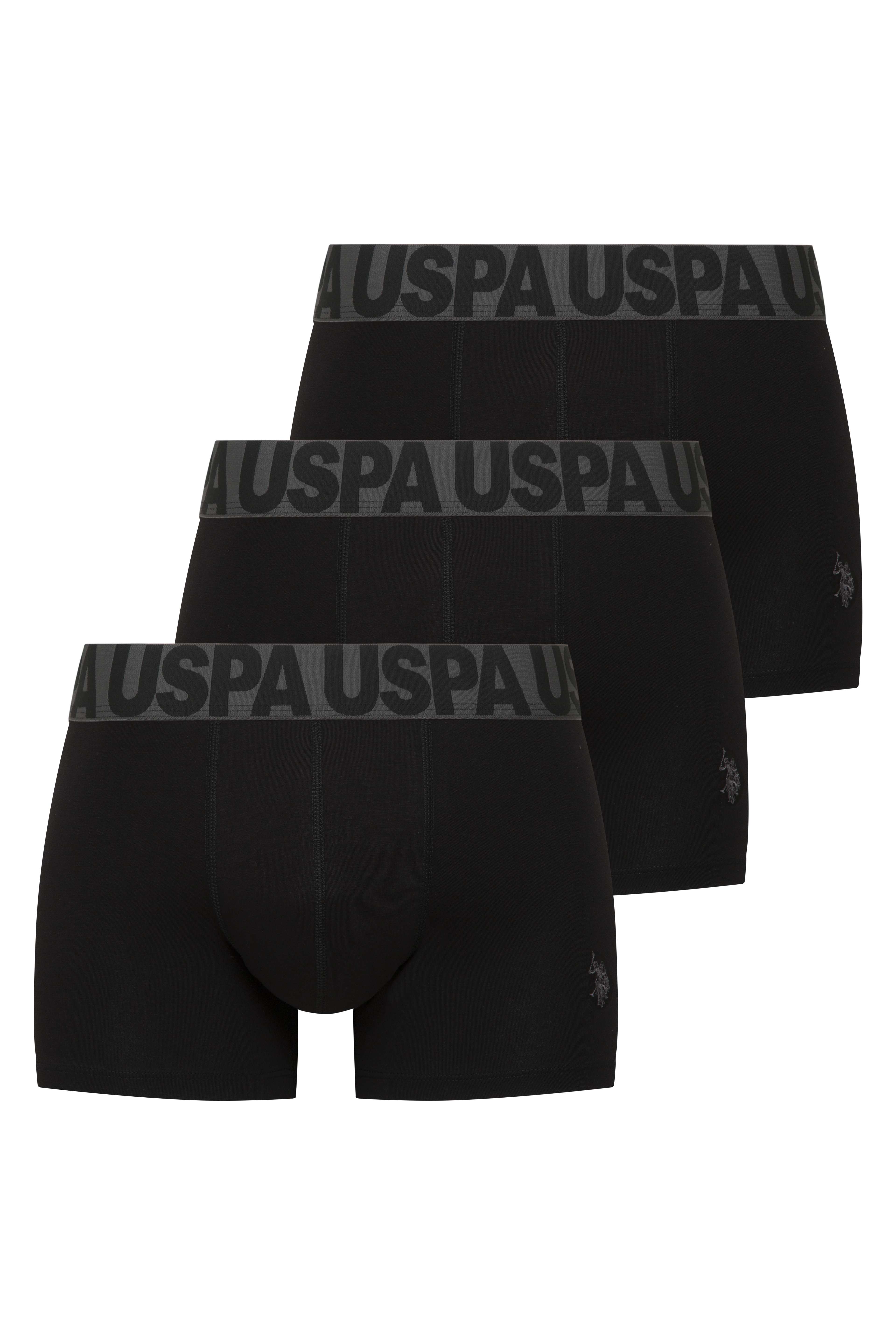 U.S. Polo Assn. Erkek Siyah 3 lü Boxer  - US.01.80655.INT 140