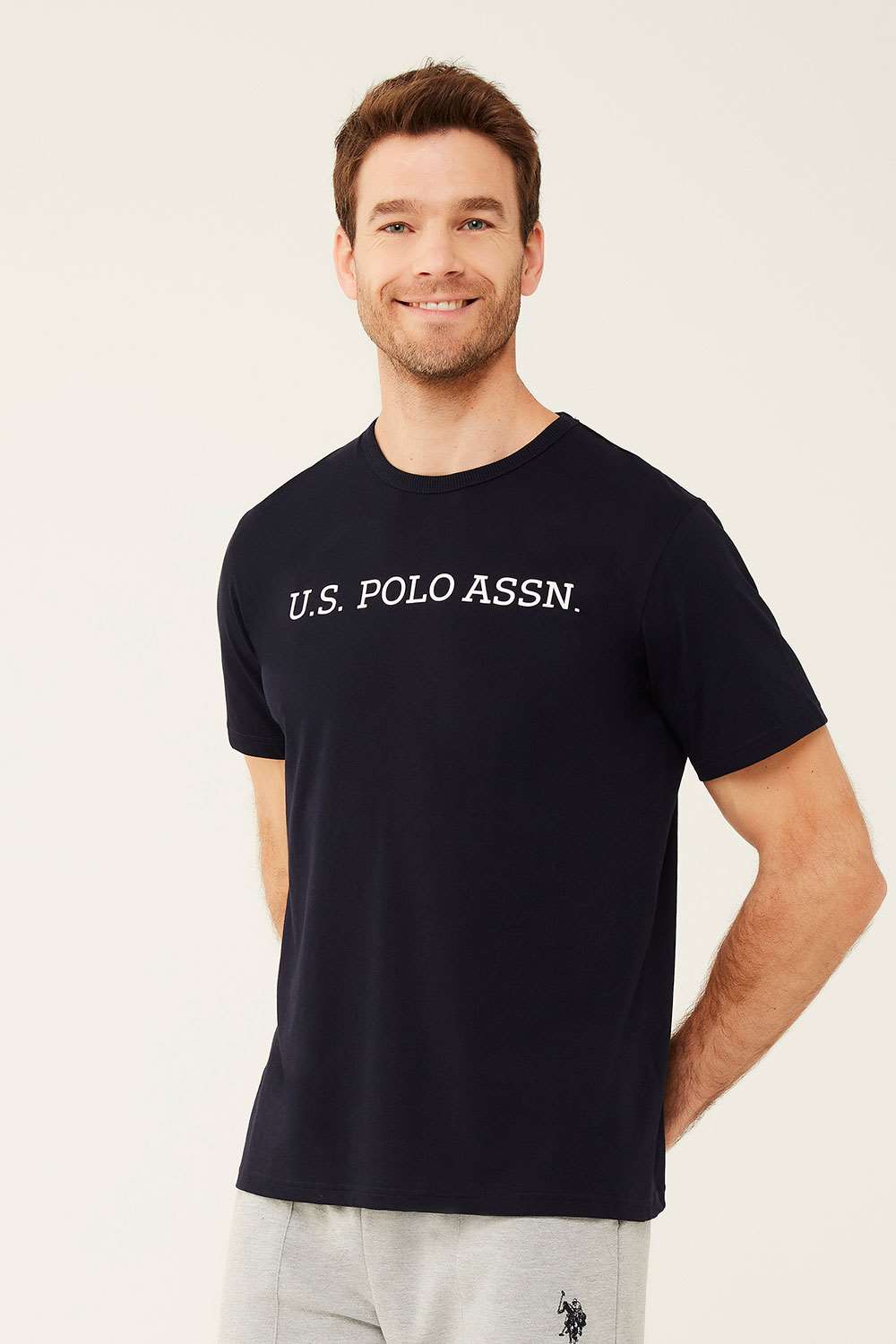 U.S. Polo Assn. Erkek Siyah Yuvarlak Yaka T-shirt | Modcollection.com.tr