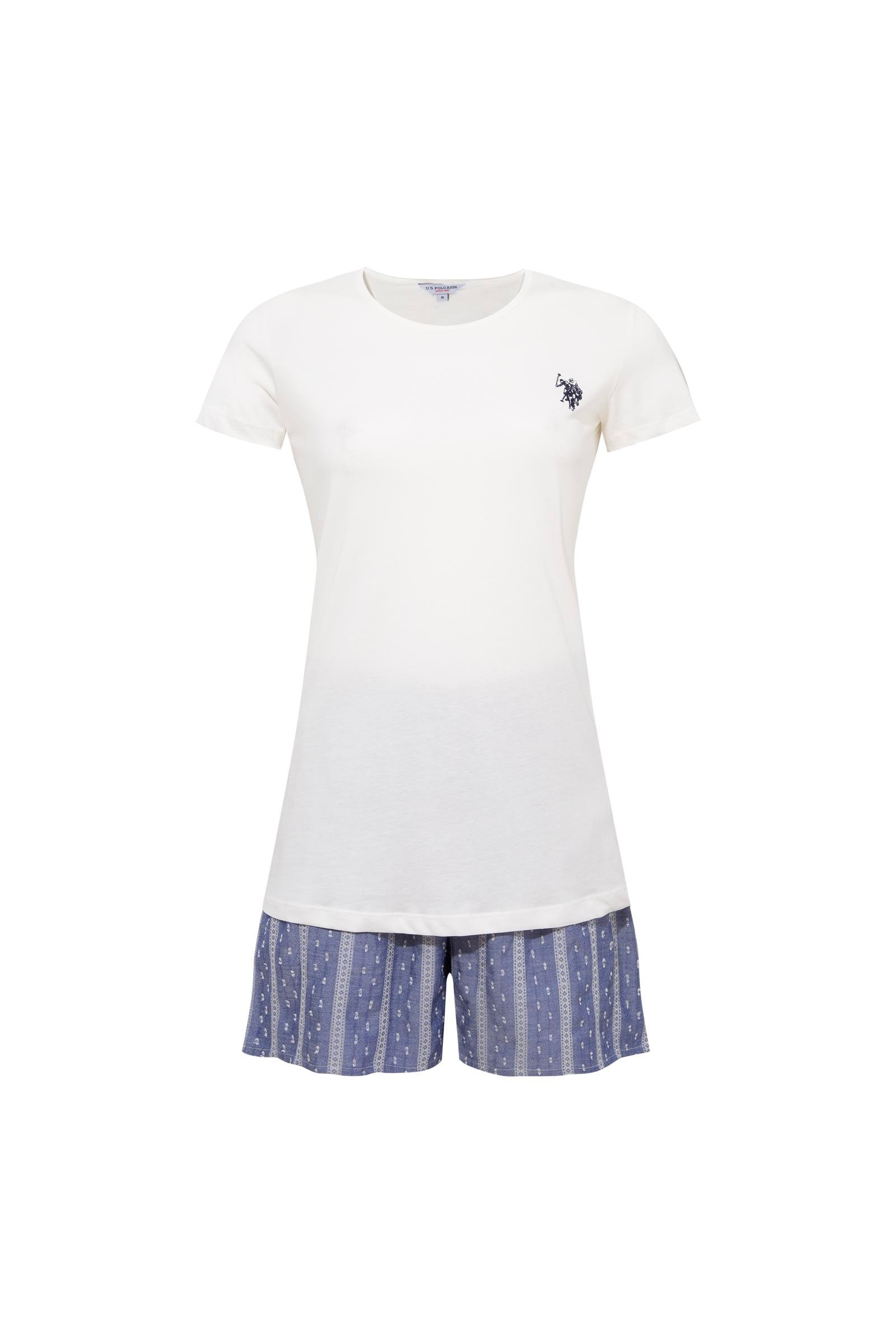 U.S. Polo Assn.  Kadın 205 EKRU Şort Takım  - US.01.20114.INT 200