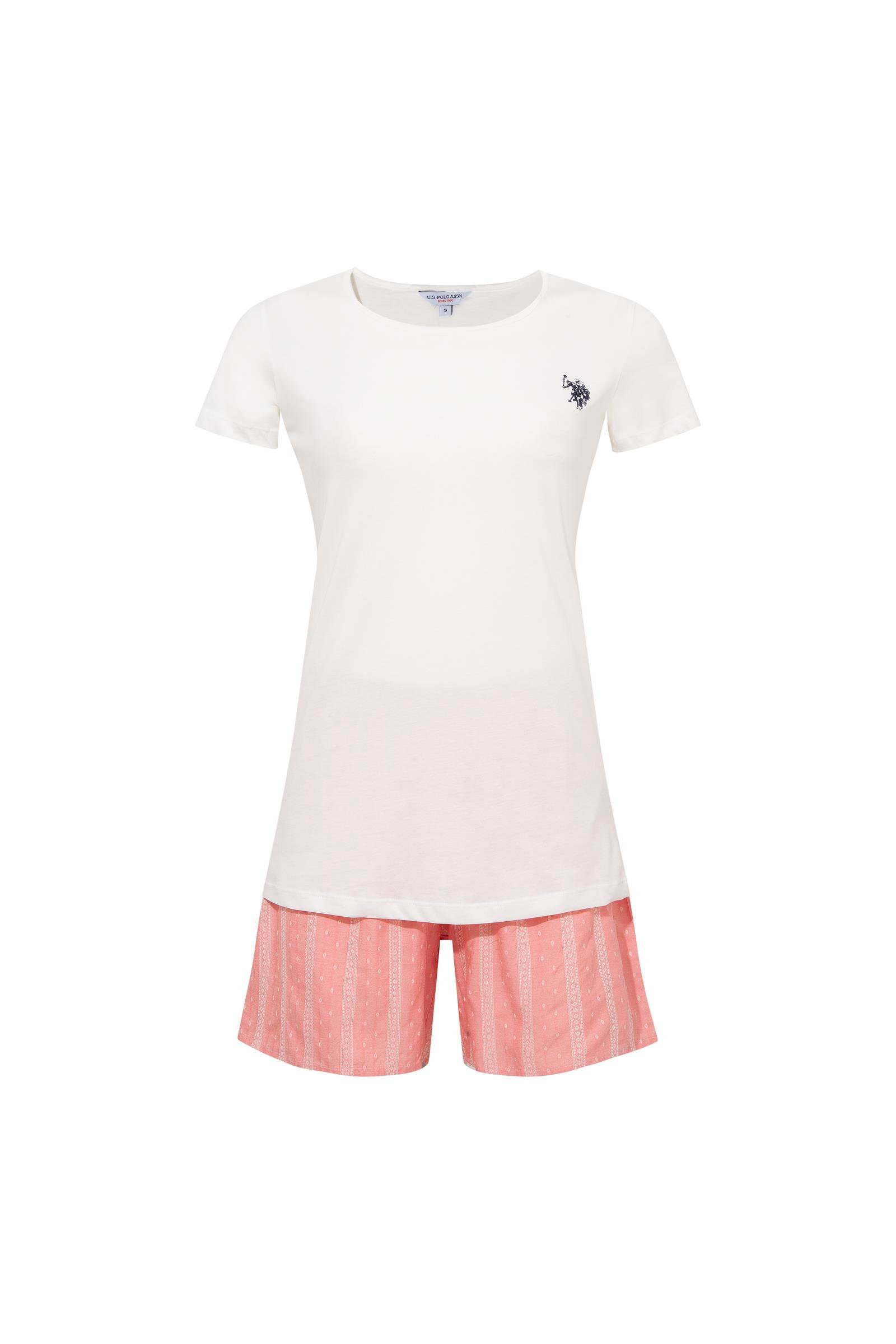 U.S. Polo Assn.  Kadın 206 EKRU Şort Takım  - US.01.20114.INT 201