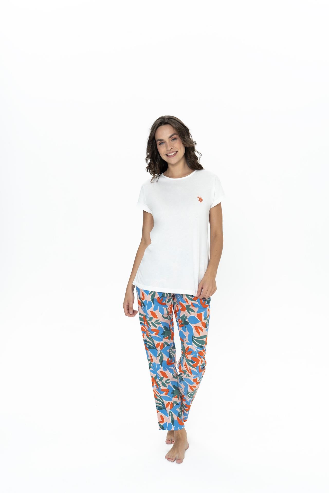 U.S. Polo Assn. Kadın Ekru Pijama Takım  - US.01.20097.25Y 102