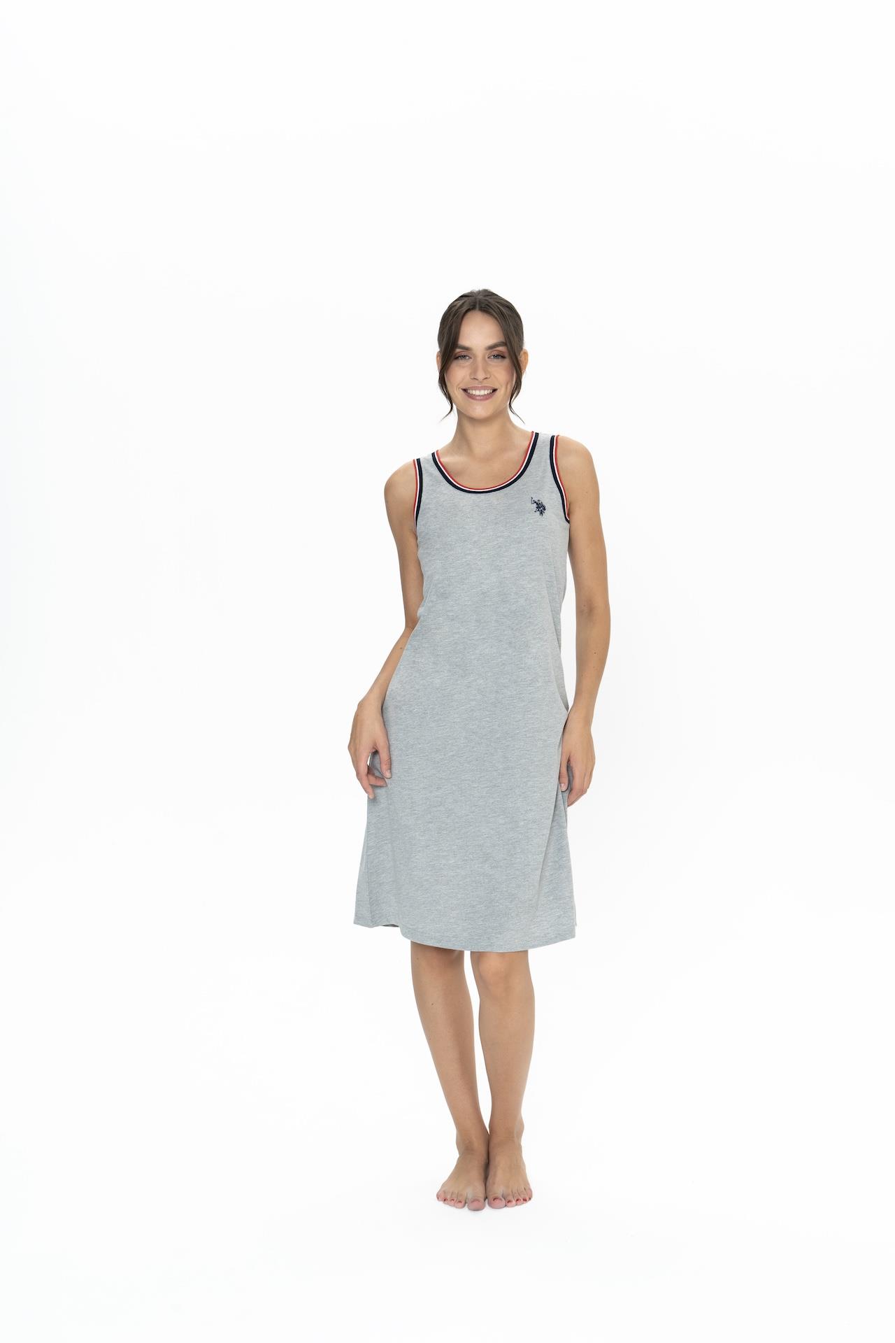 U.S. Polo Assn. Kadın Gri Melanj Gecelik  - US.01.20006.25Y 321