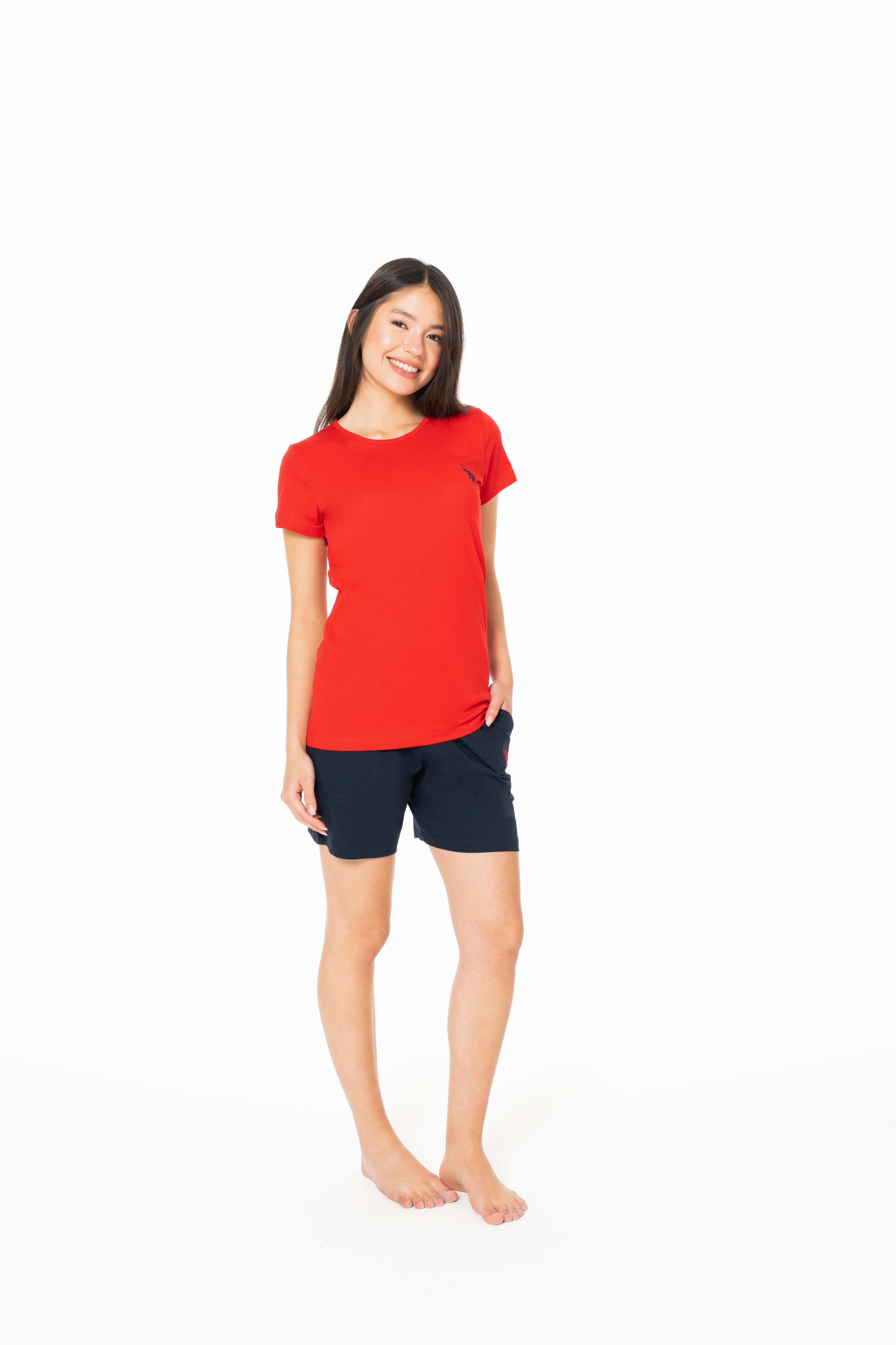 U.S. Polo Assn. Kadın Kırmızı Şort Takım - US.01.20184.INT 160