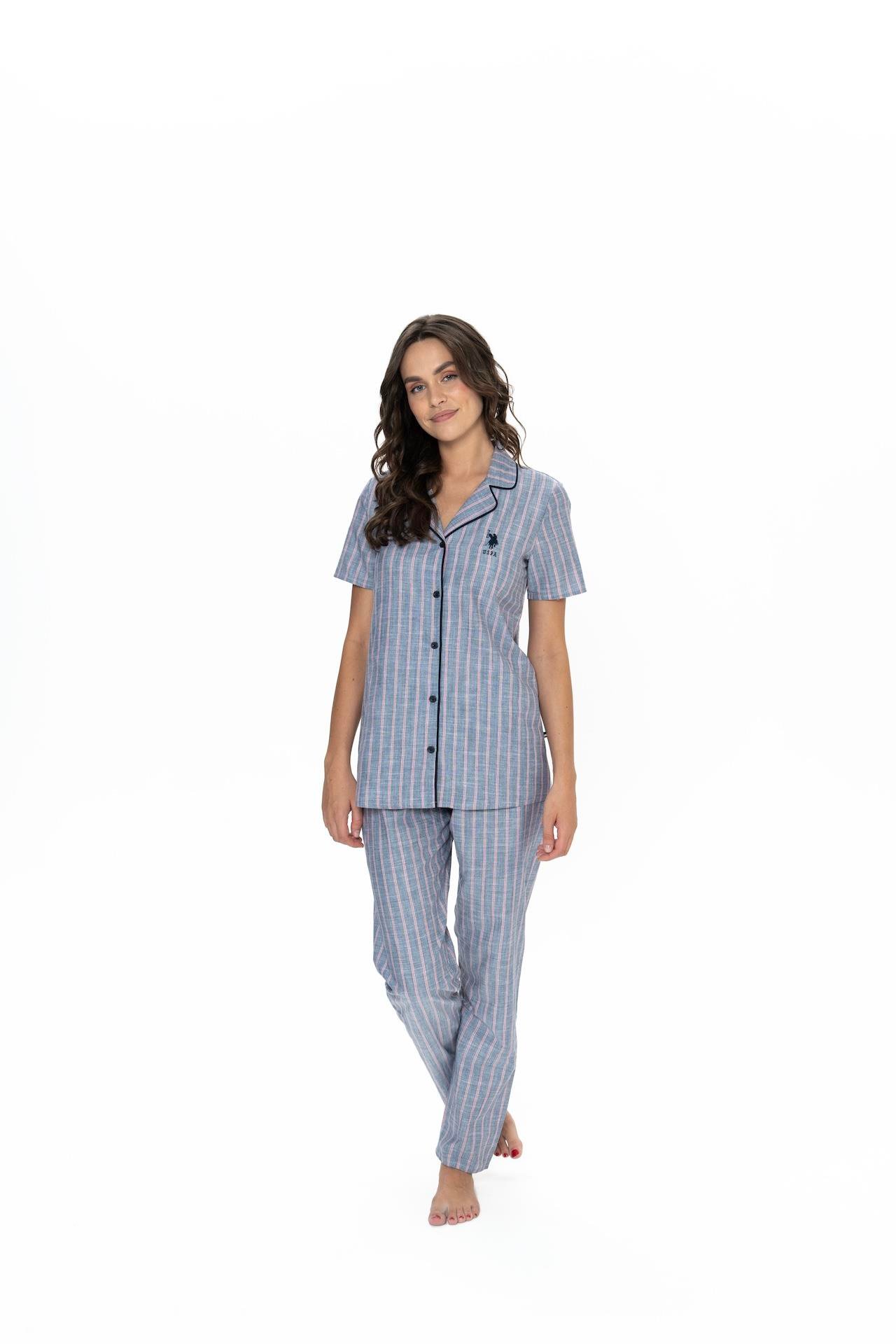 U.S. Polo Assn. Kadın Lacivert Pijama Takım  - US.01.20090.25Y 241