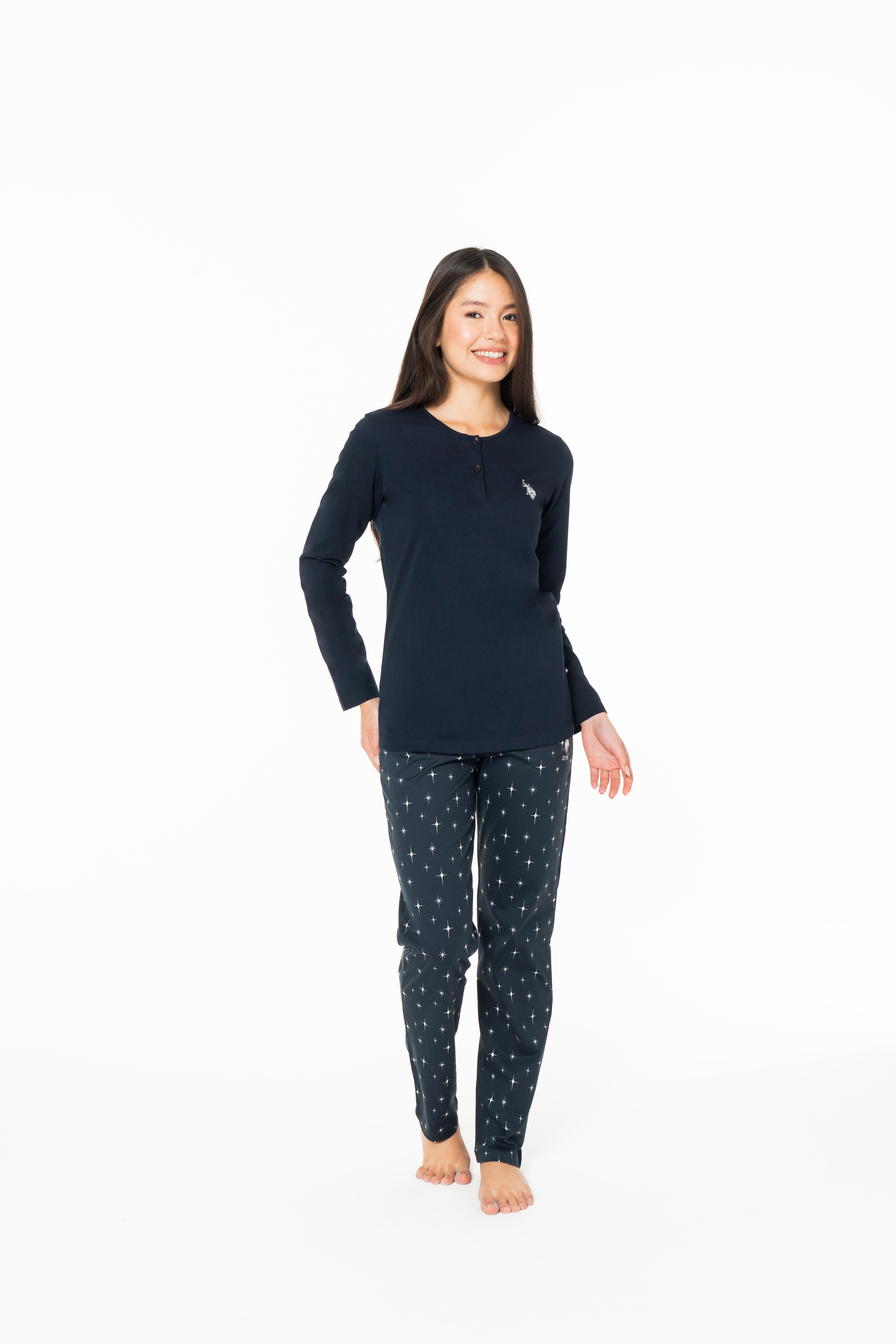 U.S. Polo Assn. Kadın Lacivert Pijama Takım  - US.01.20158.26K 240
