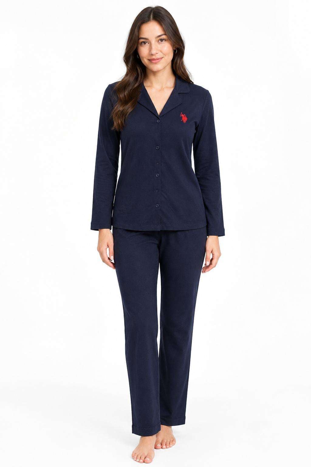 U.S. Polo Assn. Kadın Lacivert Pijama Takım  - US.01.11009.INT 240