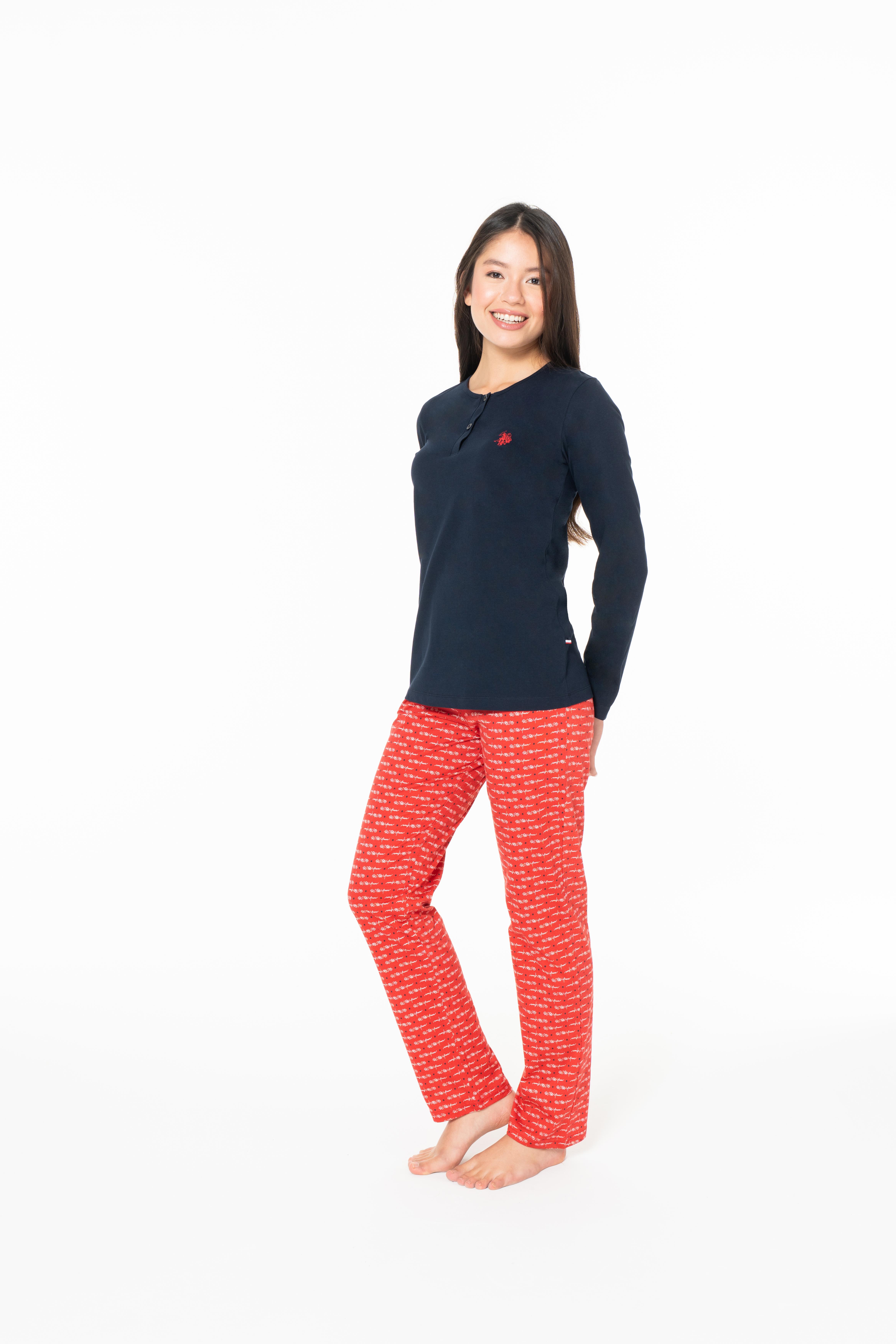 U.S. Polo Assn. Kadın Lacivert Pijama Takım  - US.01.20146.26K 240