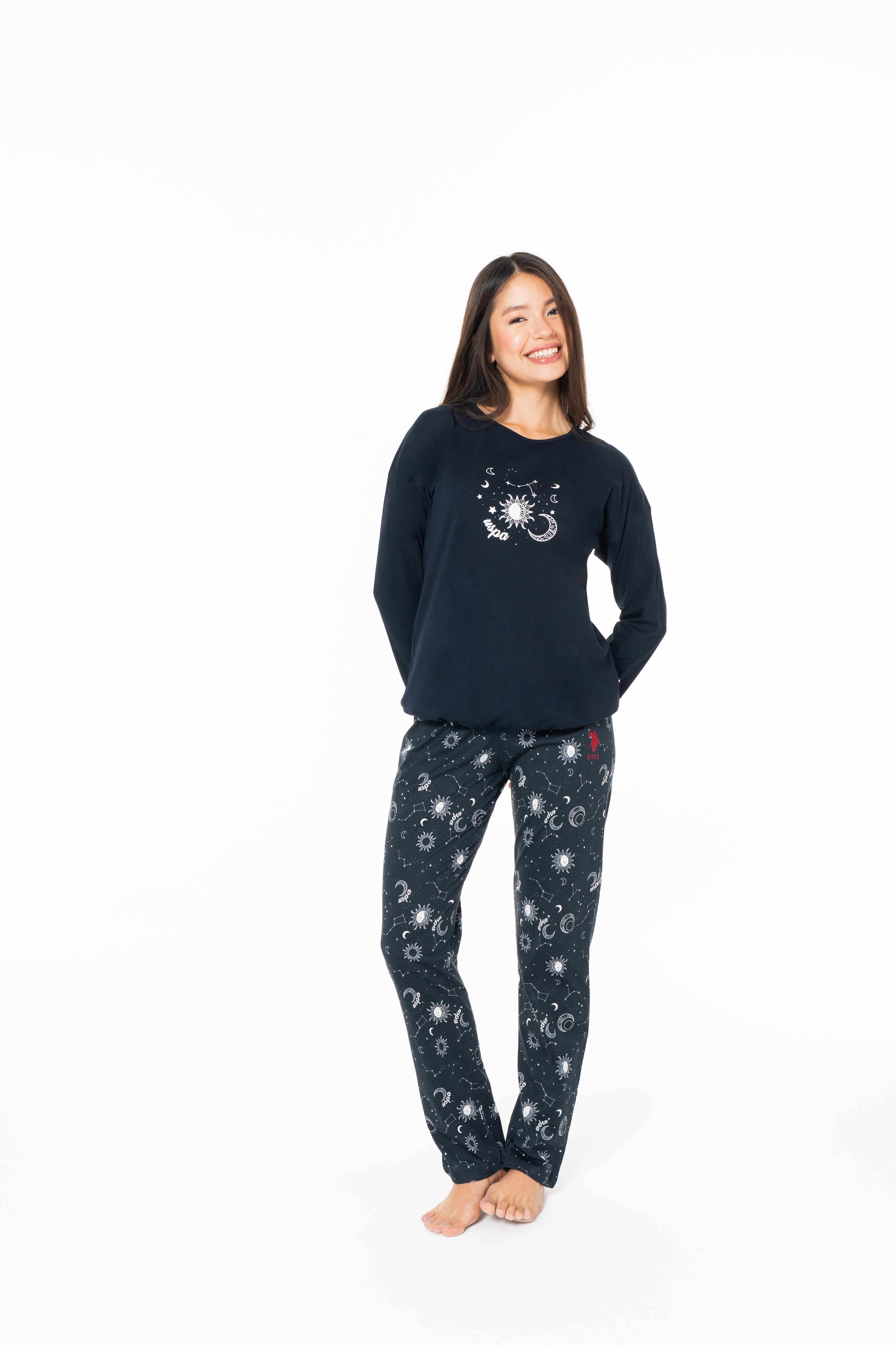 U.S. Polo Assn. Kadın Lacivert Pijama Takım  - US.01.20155.26K 240
