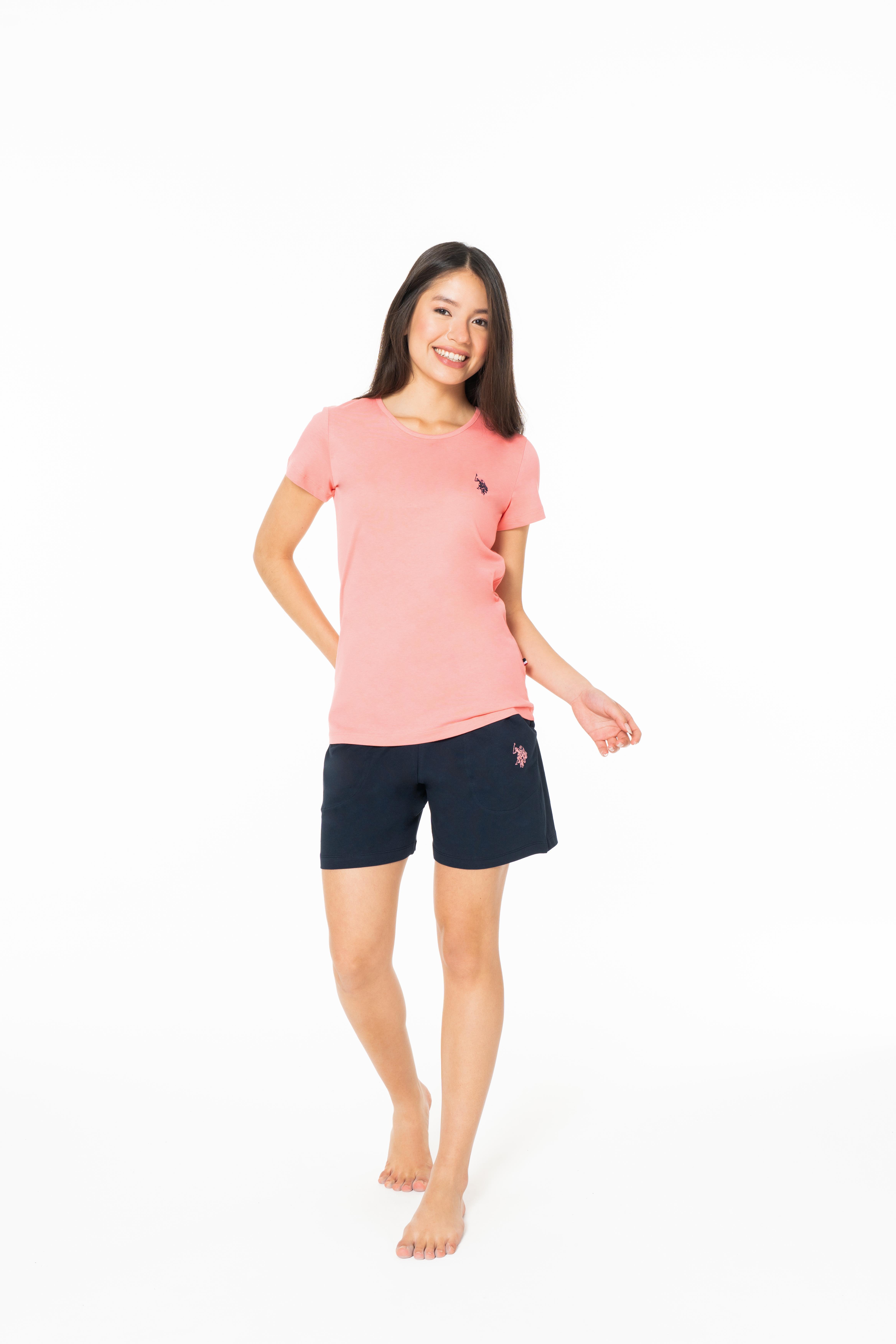 U.S. Polo Assn. Kadın Pembe Şort Takım - US.01.20184.INT 164