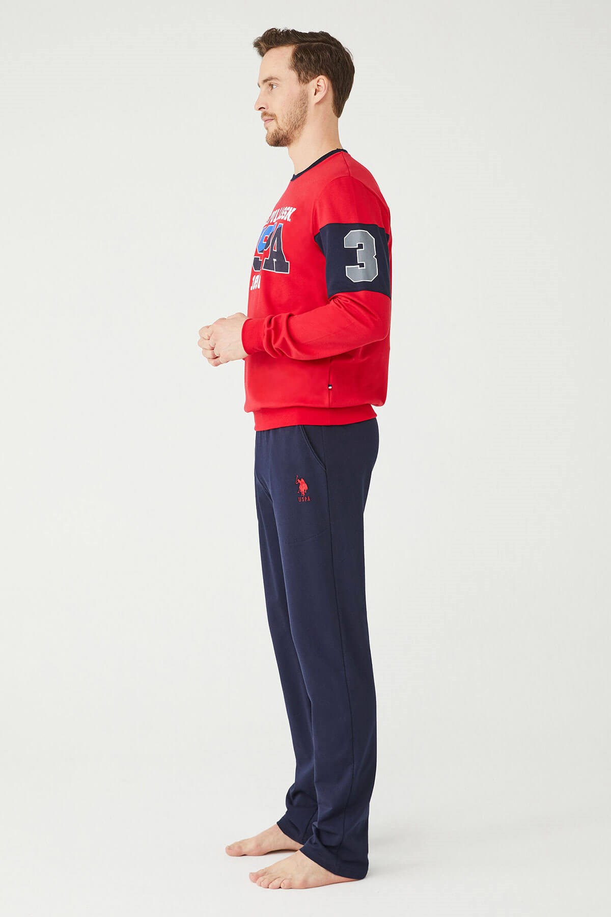 U.S. Polo Assn. Erkek Kırmızı Pijama Takımı | Modcollection.com.tr