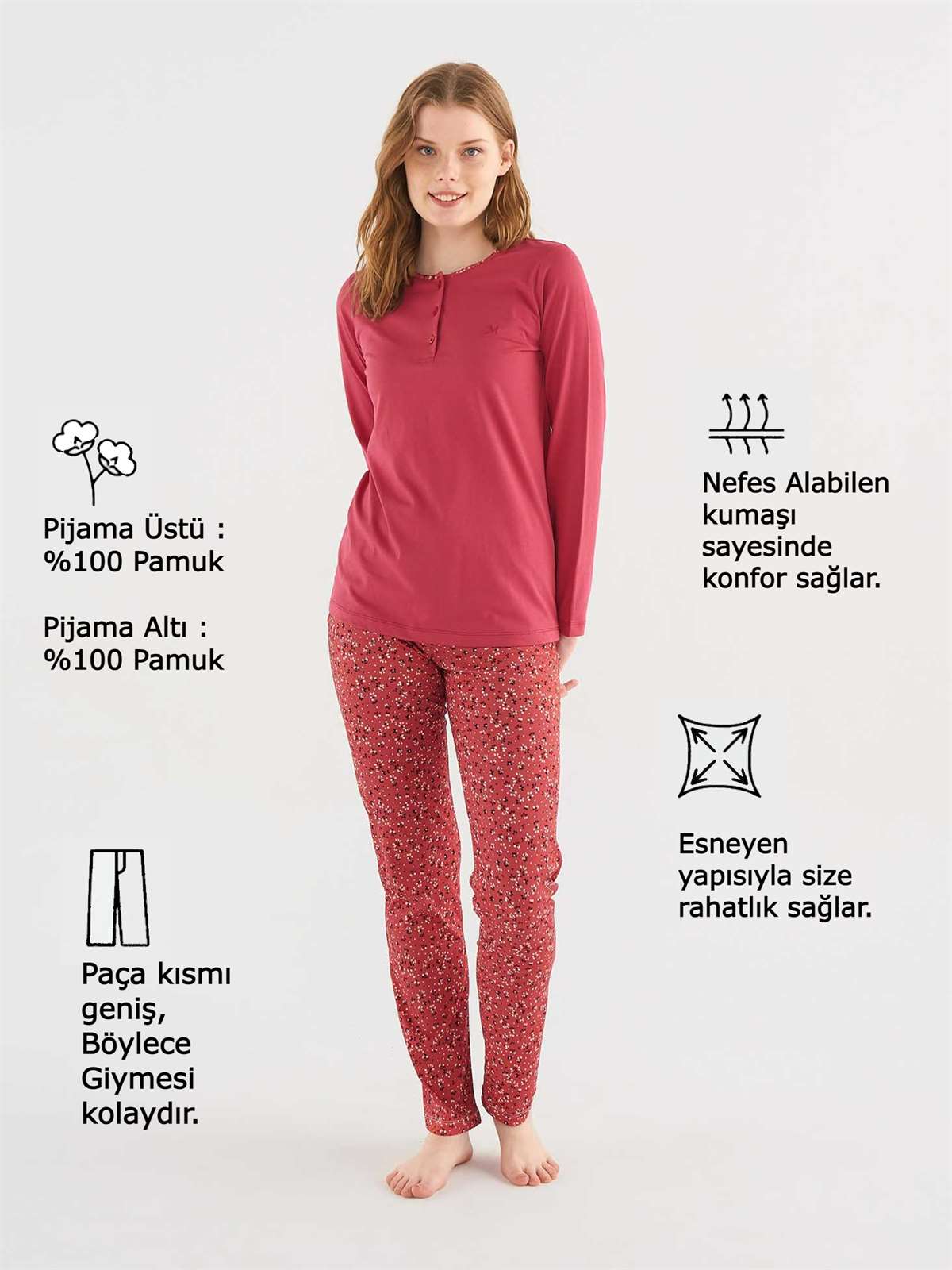 Mod Collection Patlı Pijama Takımı | Pijamanya.com