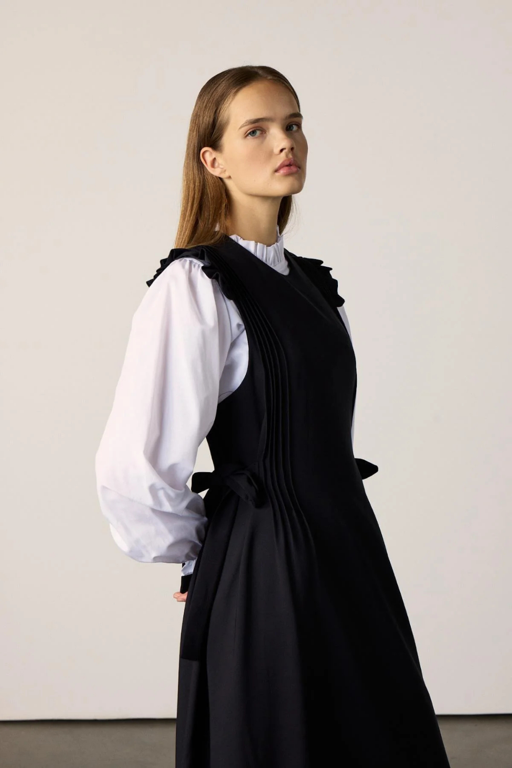 Gömlekli Elbise Siyah